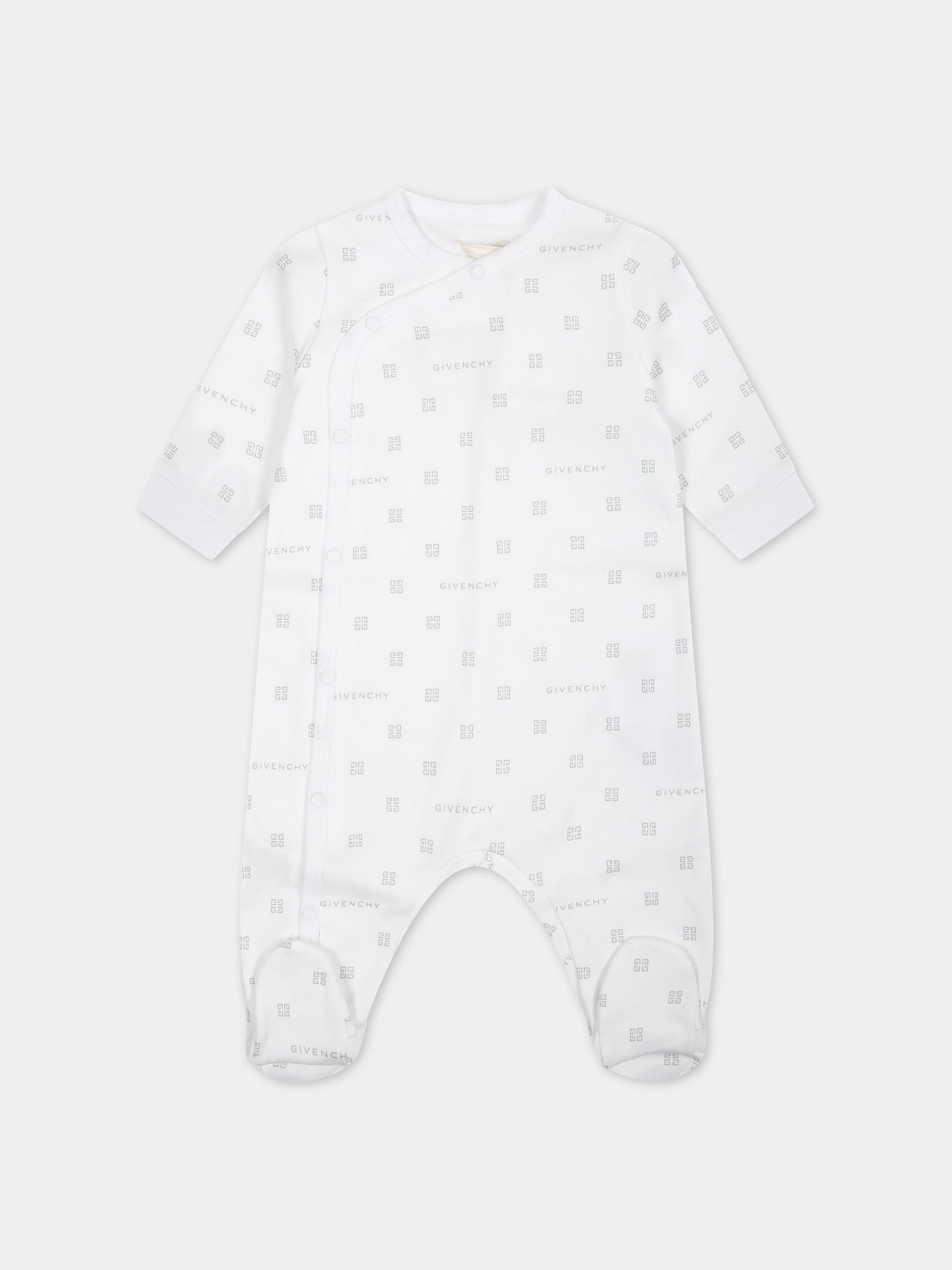 Tutina bianca per neonati con logo,Givenchy Kids,H30243 10P