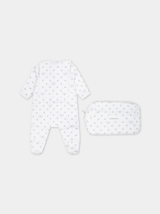 Set bianco per neonati con logo,Givenchy Kids,H30266 10P