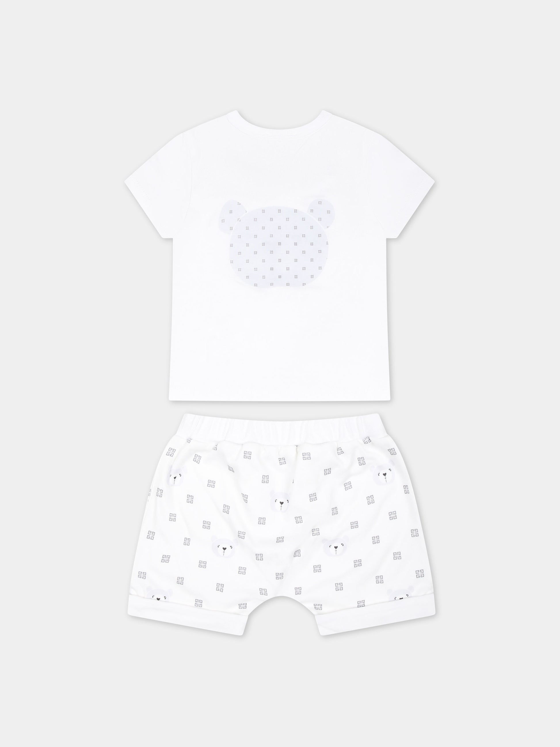 Set bianco per neonati con logo,Givenchy Kids,H30239 10P