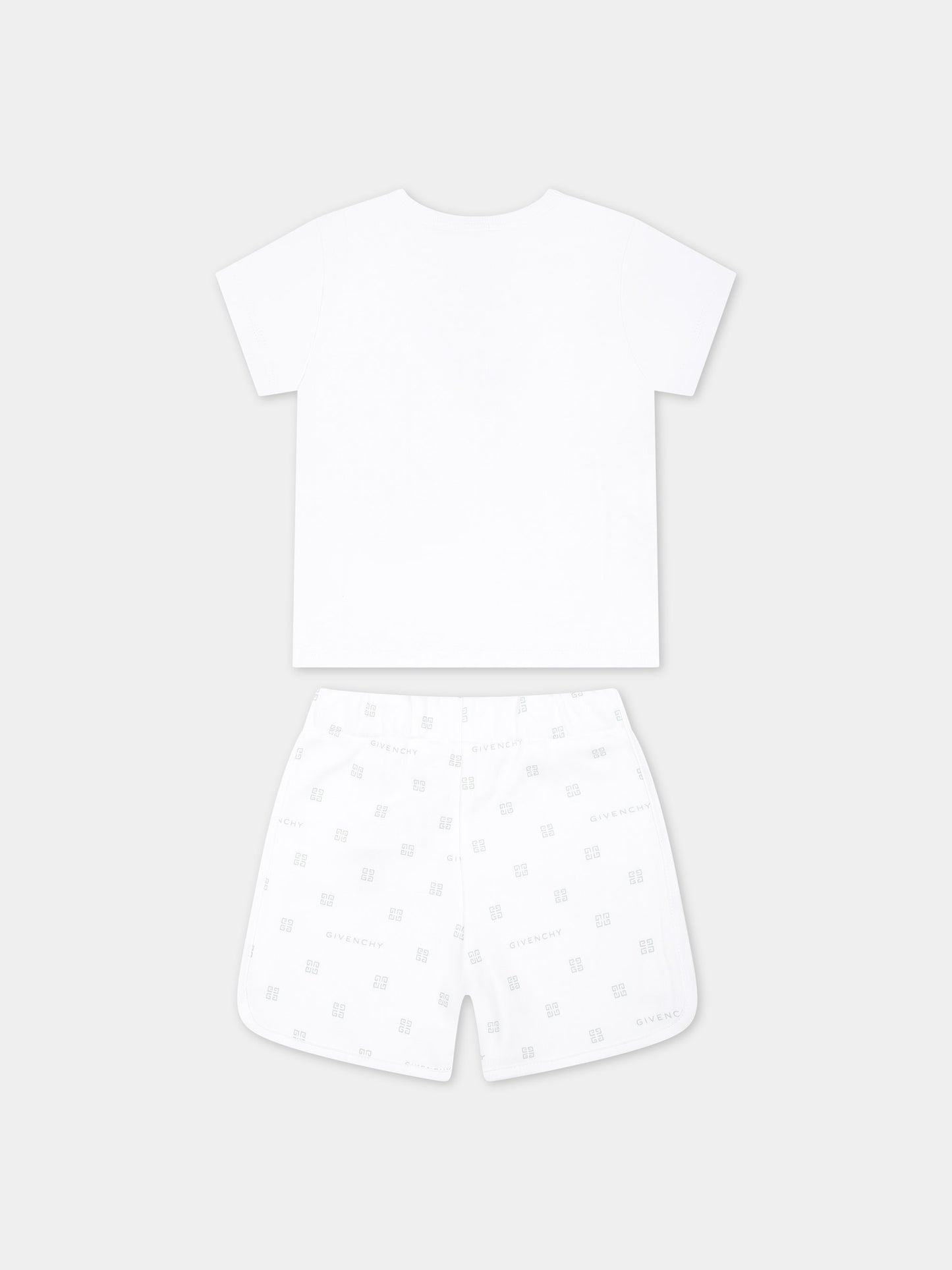 Completo bianco per neonati con logo,Givenchy Kids,H30237 10P