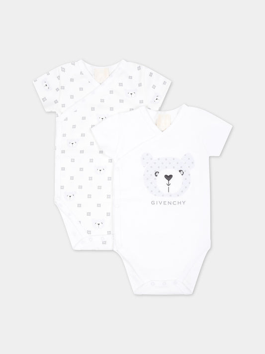 Set bianco per neonati con logo,Givenchy Kids,H30233 10P