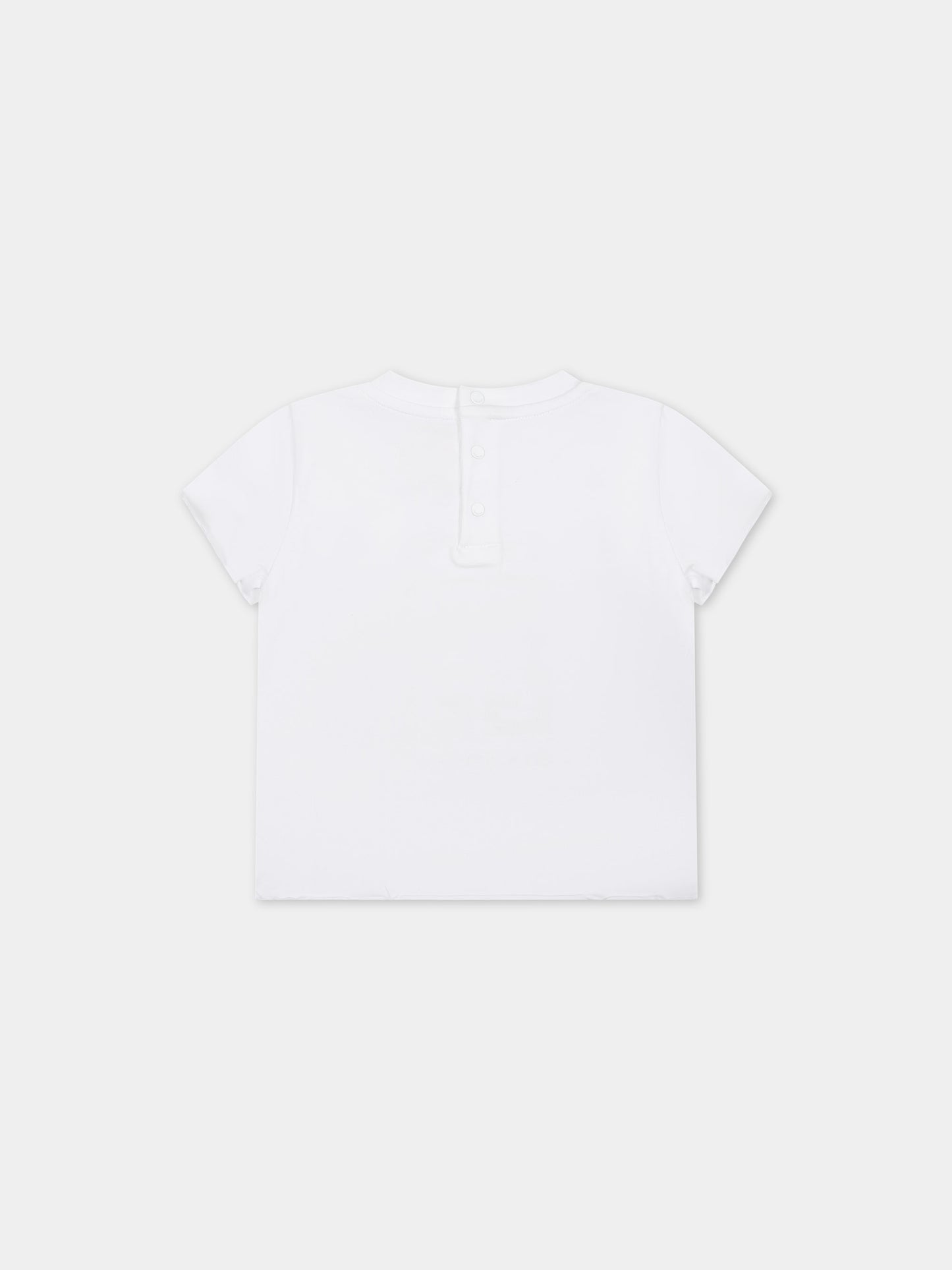 T-shirt bianca per neonata con logo,Givenchy Kids,H30200 10P