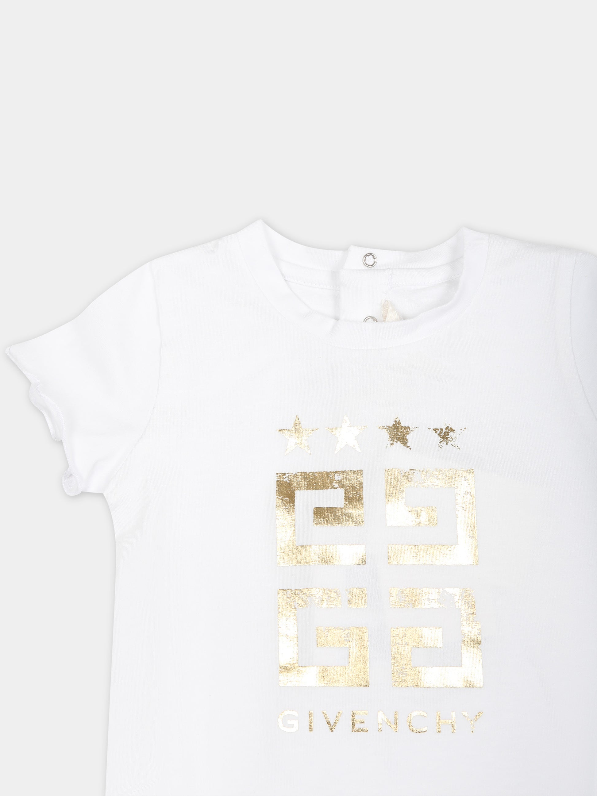 Vestito bianco per neonata con logo,Givenchy Kids,H30192 10P