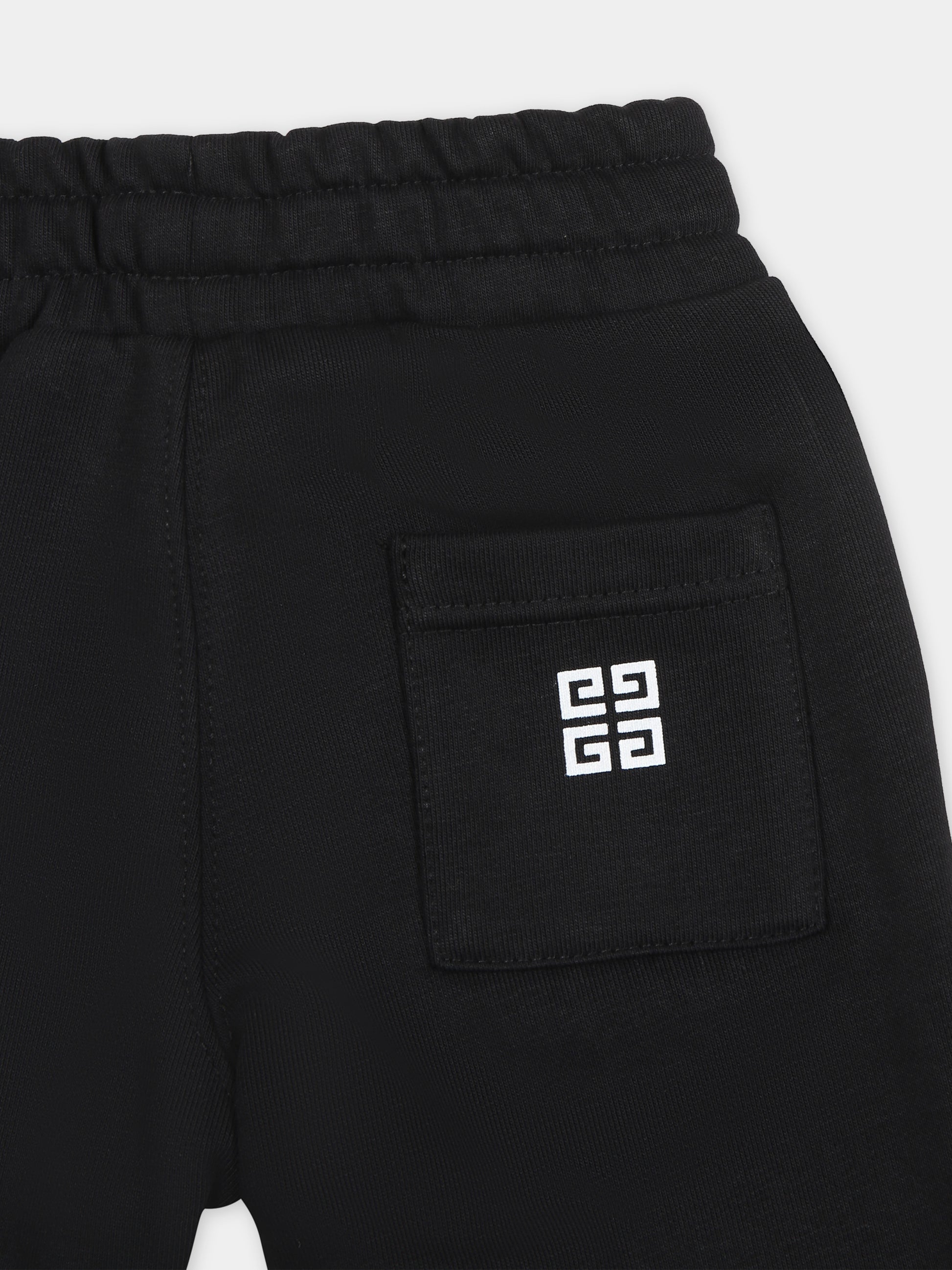 Pantaloni sportivi neri per neonato con logo,Givenchy Kids,H30210 09B