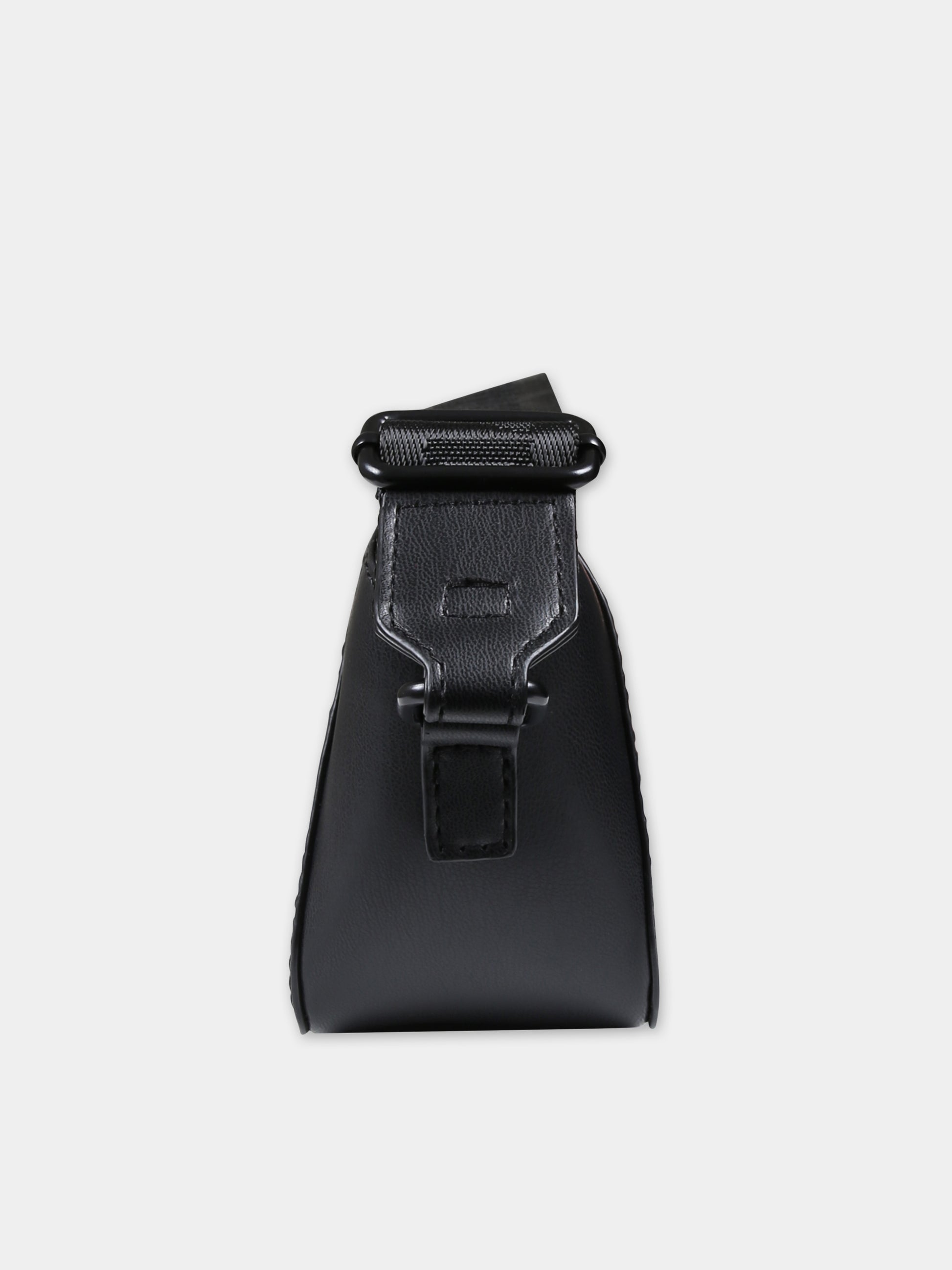 Borsa nera per bambina con logo,Dkny,D60154 09B