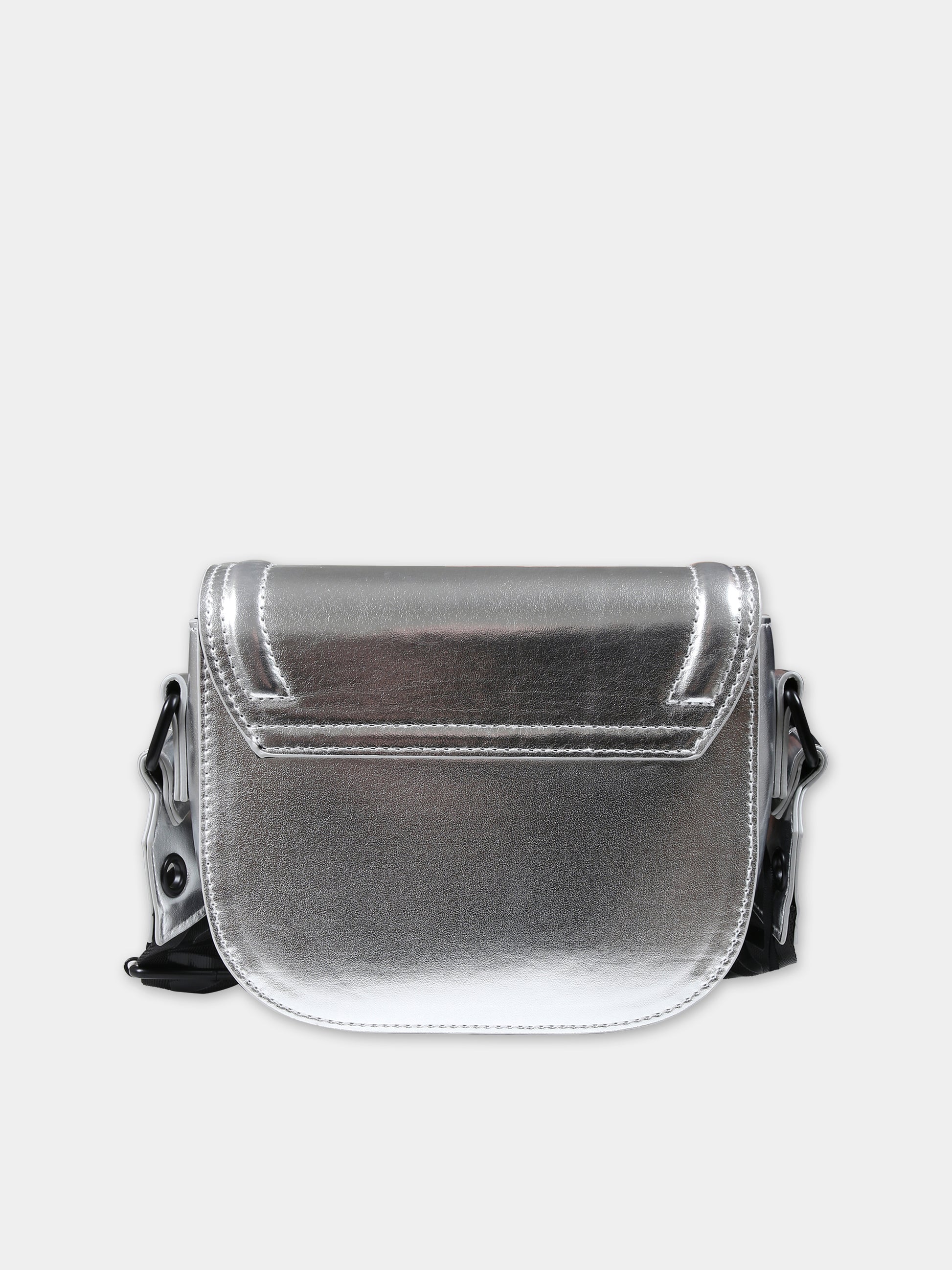 Borsa argento per bambina con logo,Dkny,D60157 016