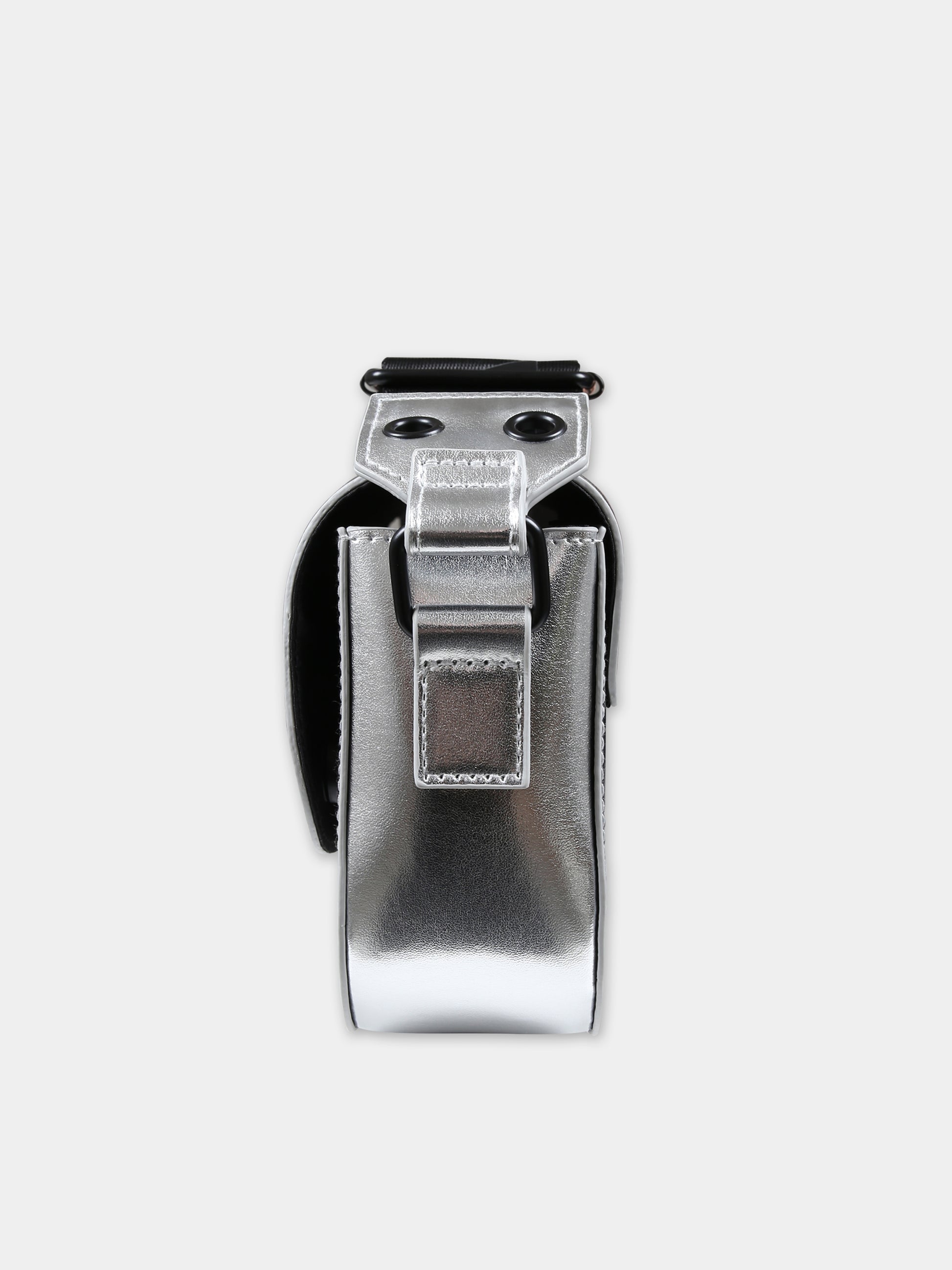 Borsa argento per bambina con logo,Dkny,D60157 016