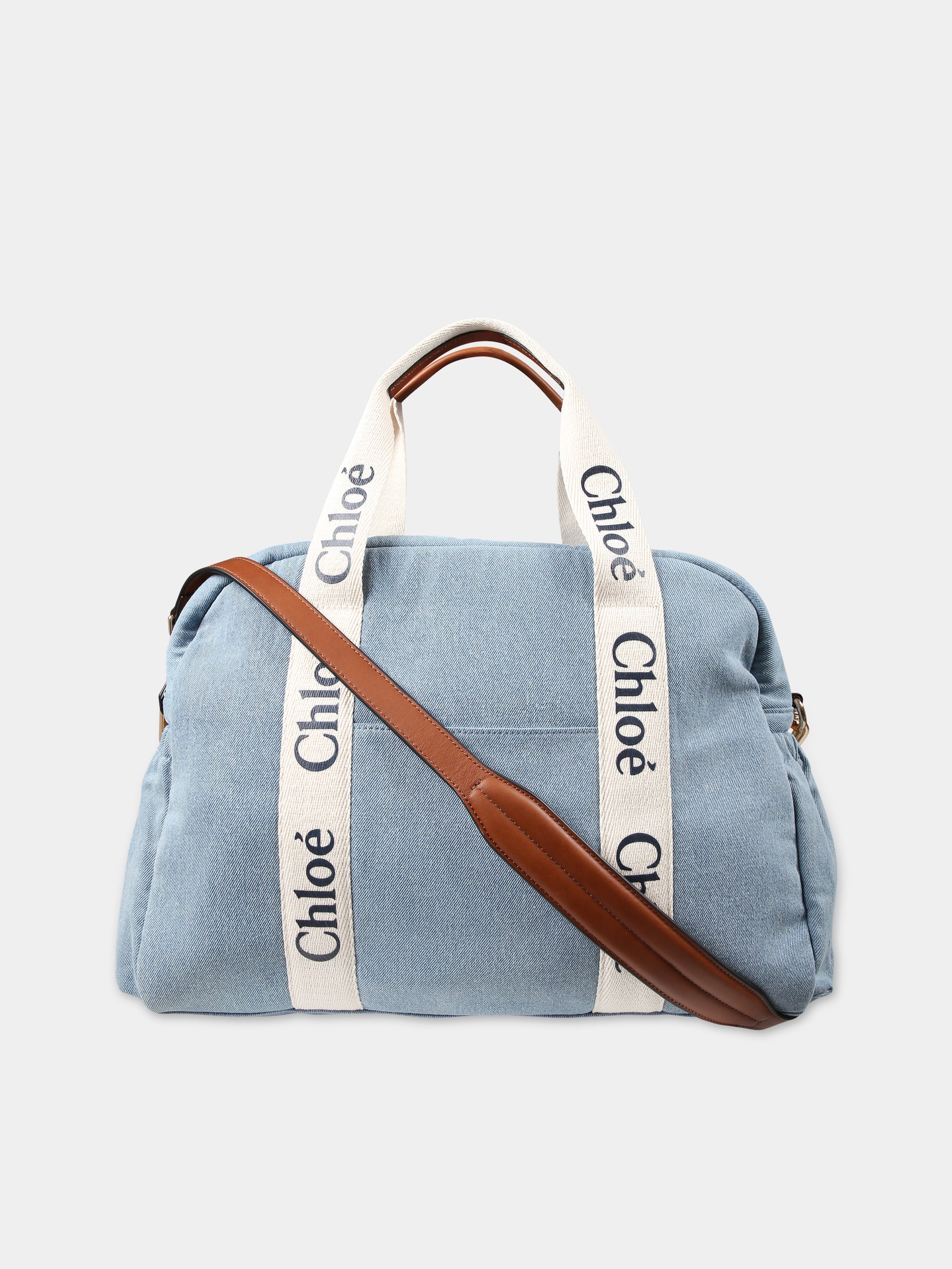 Borsa mamma denim per neonata,Chloé Kids,C20191 Z10