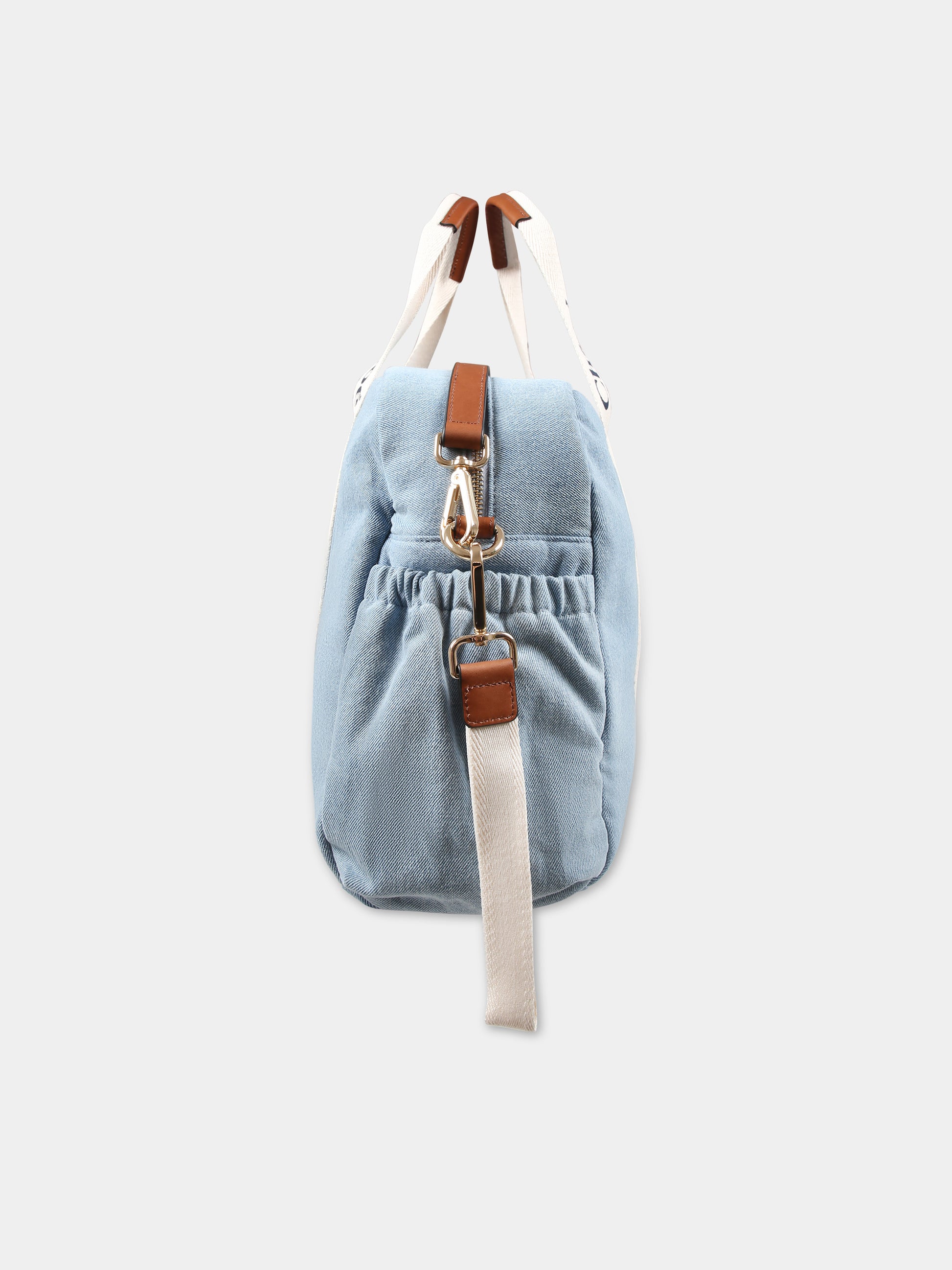Borsa mamma denim per neonata,Chloé Kids,C20191 Z10