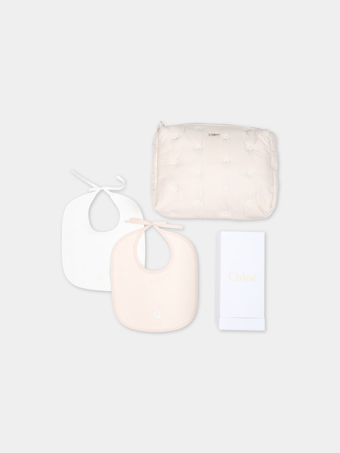 Set rosa per neonata con logo,Chloé Kids,C20204 440