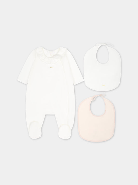 Set tutina bianca per neonata,Chloé Kids,C20156 117