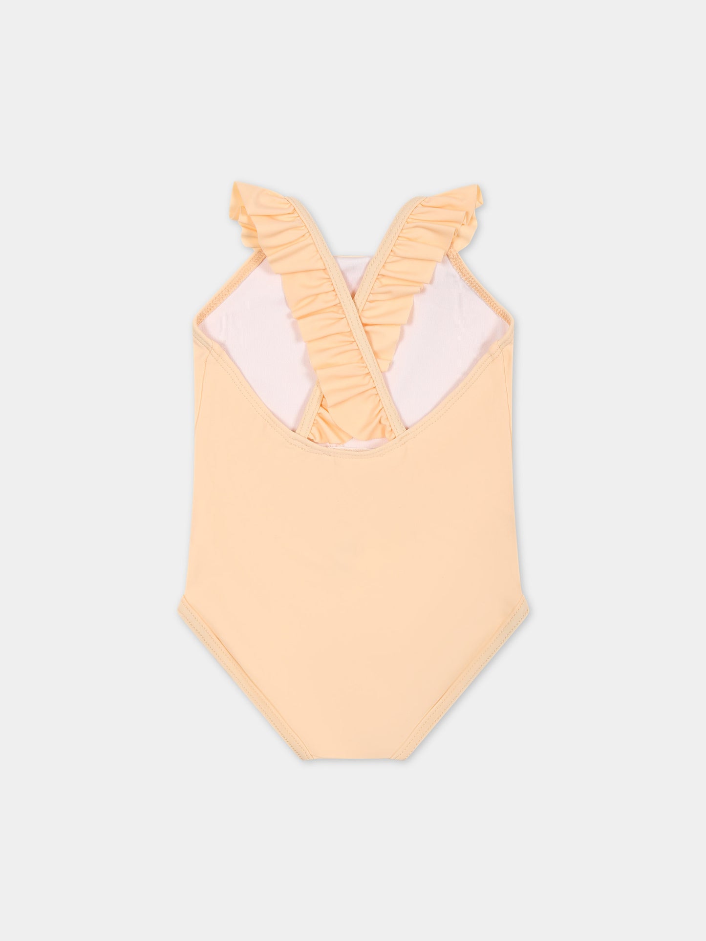 Costume intero rosa per neonata con logo,Chloé Kids,C20182 45F
