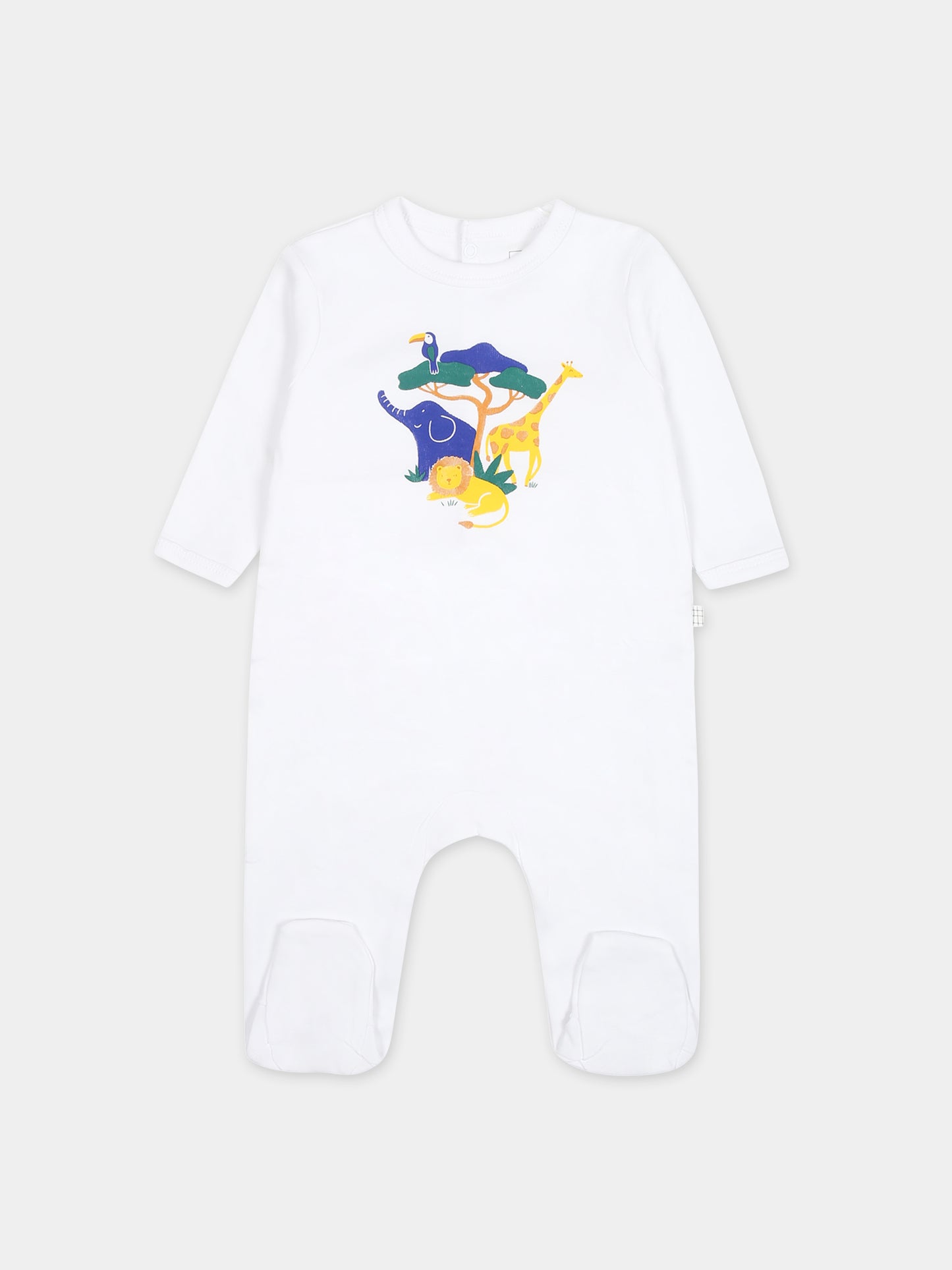 Tutina bianca per neonato con stampa multicolor,Carrement Beau,Y30048 10P