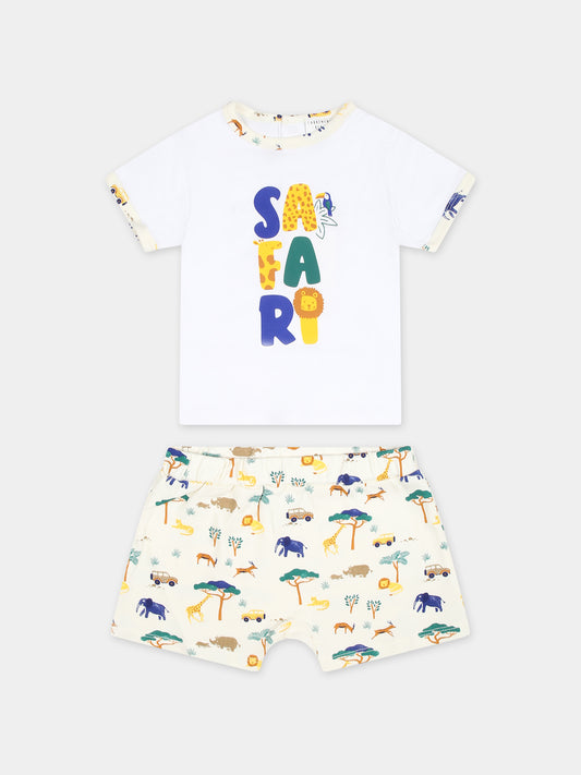 Completo multicolor per neonato con fantasia all-over,Carrement Beau,Y30045 N01