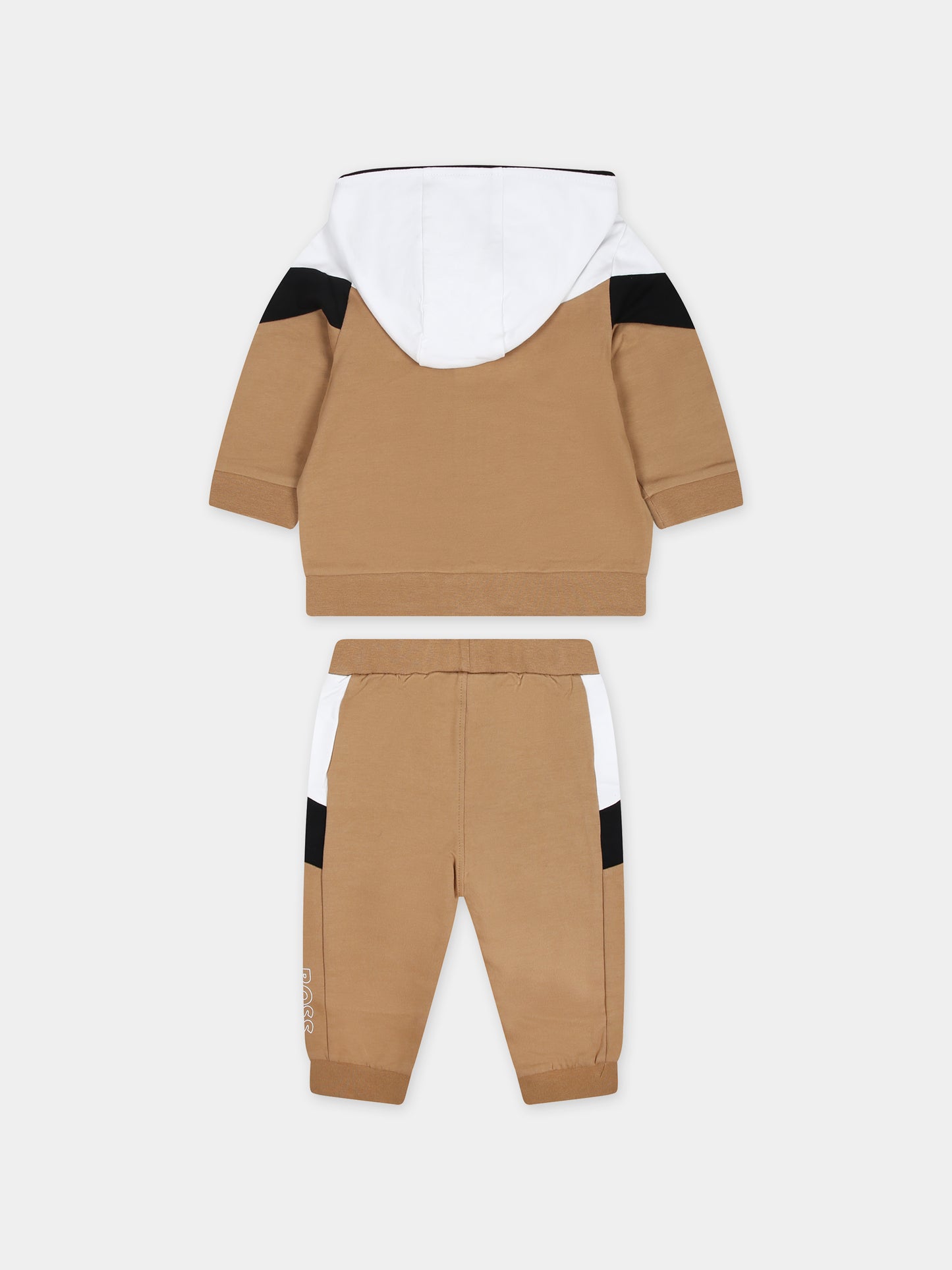 Completo beige per neonato con logo,Boss,J50901 269