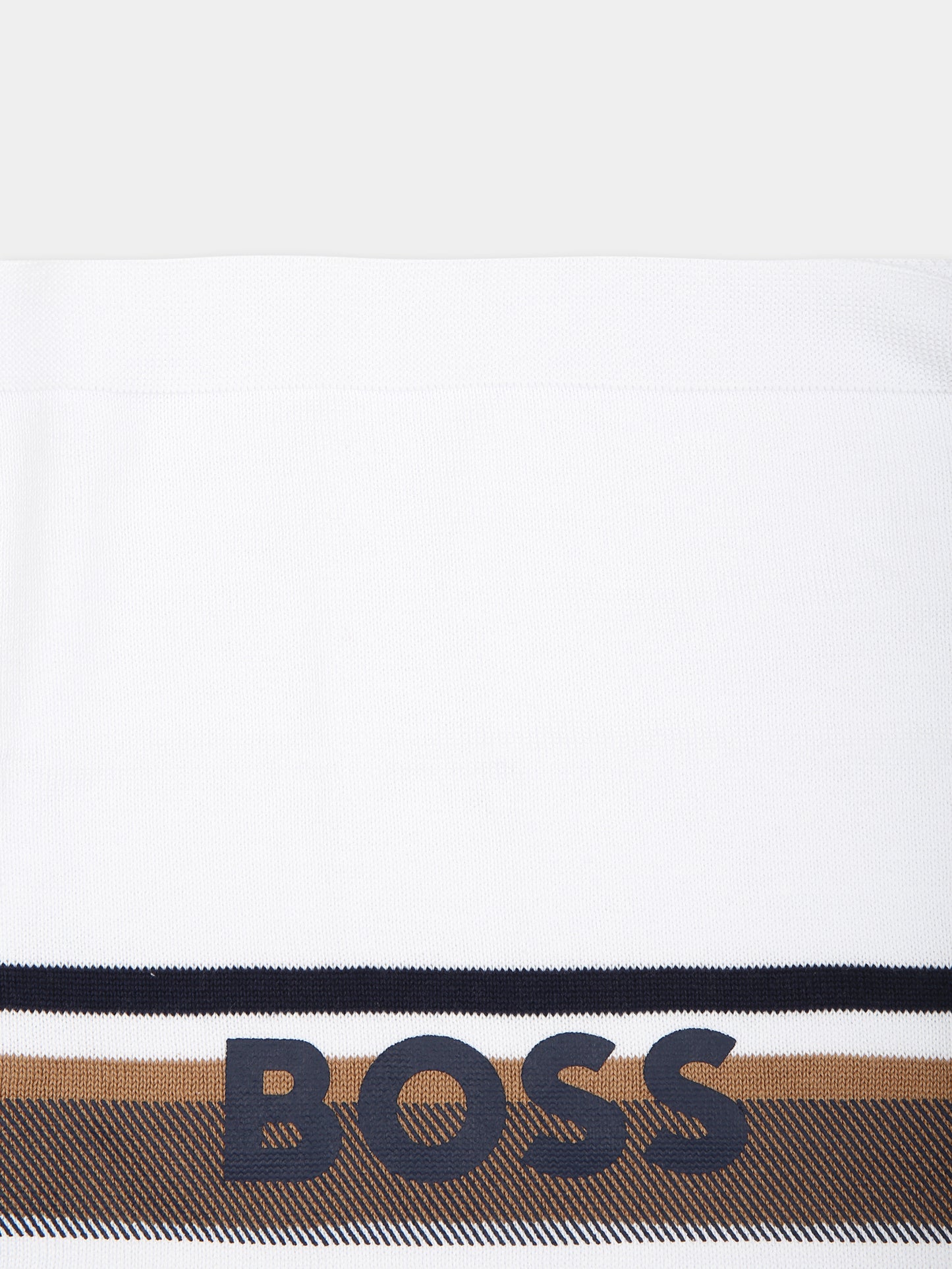 Coperta bianca per neonato con logo,Boss,J50936 10P