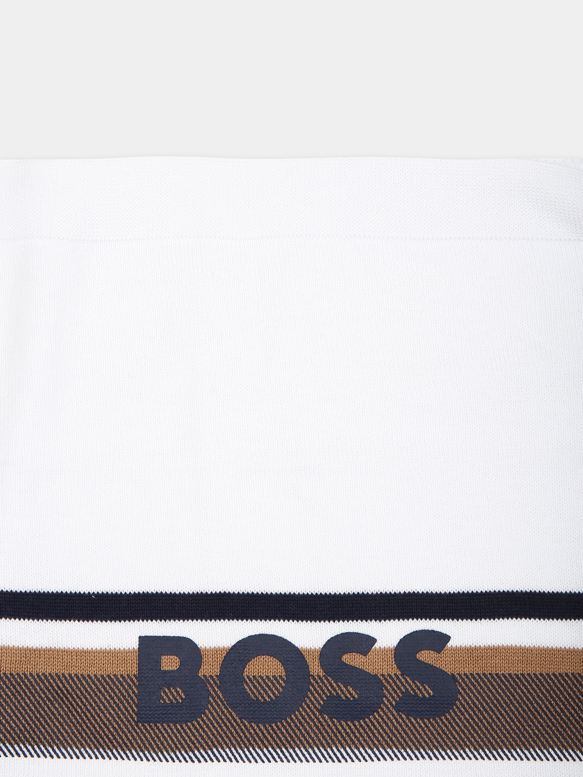 Coperta bianca per neonato con logo,Boss,J50936 10P