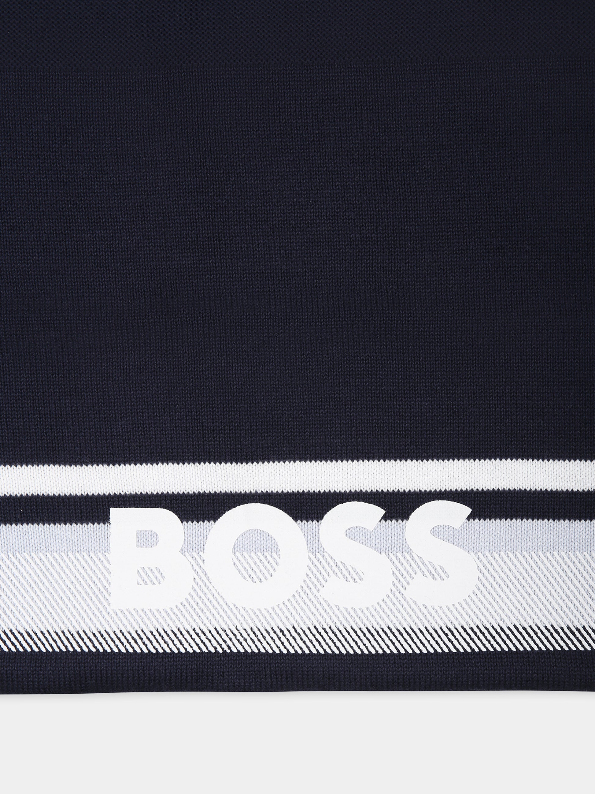 Coperta blu per neonato con logo,Boss,J50936 849