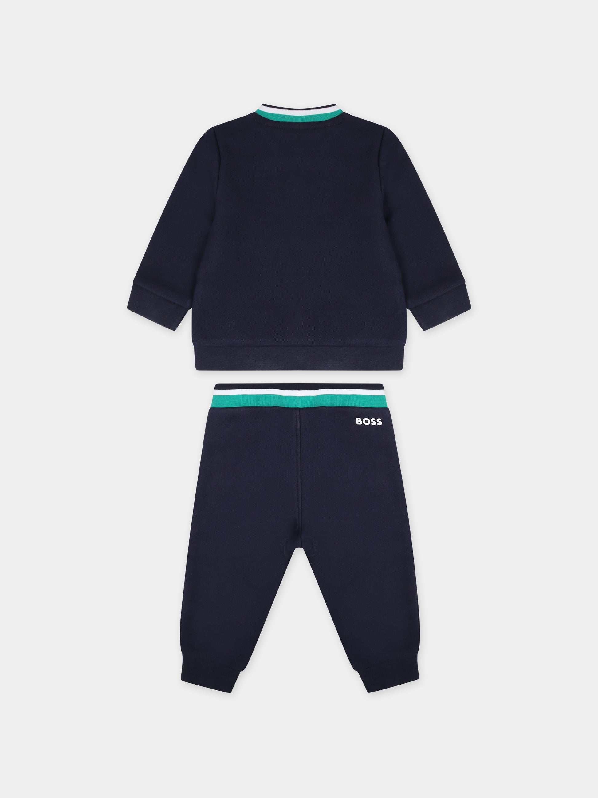 Completo sportivo blu per neonato,Boss,J50788 849