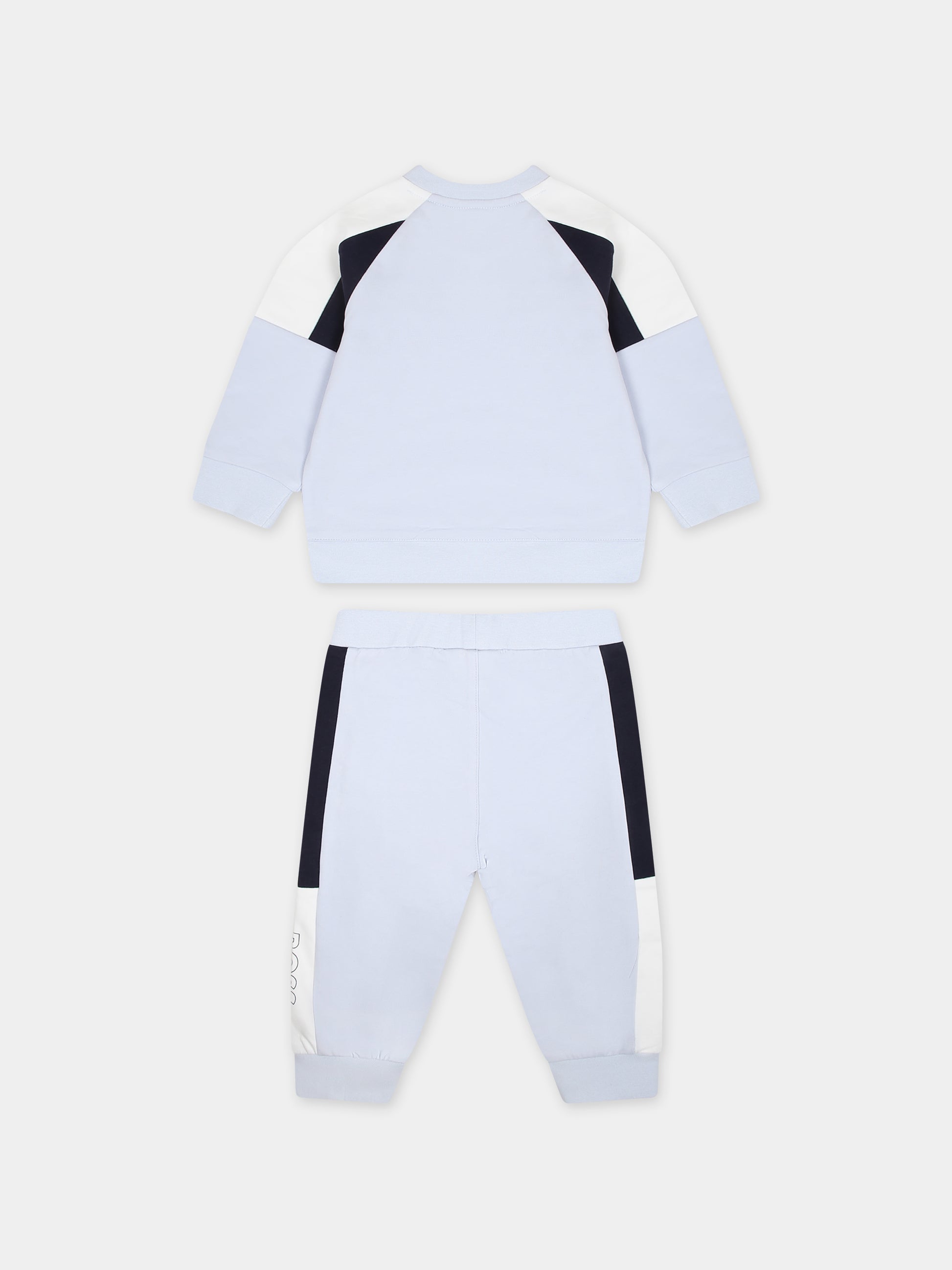 Completo celeste per neonato con logo,Boss,J50806 771