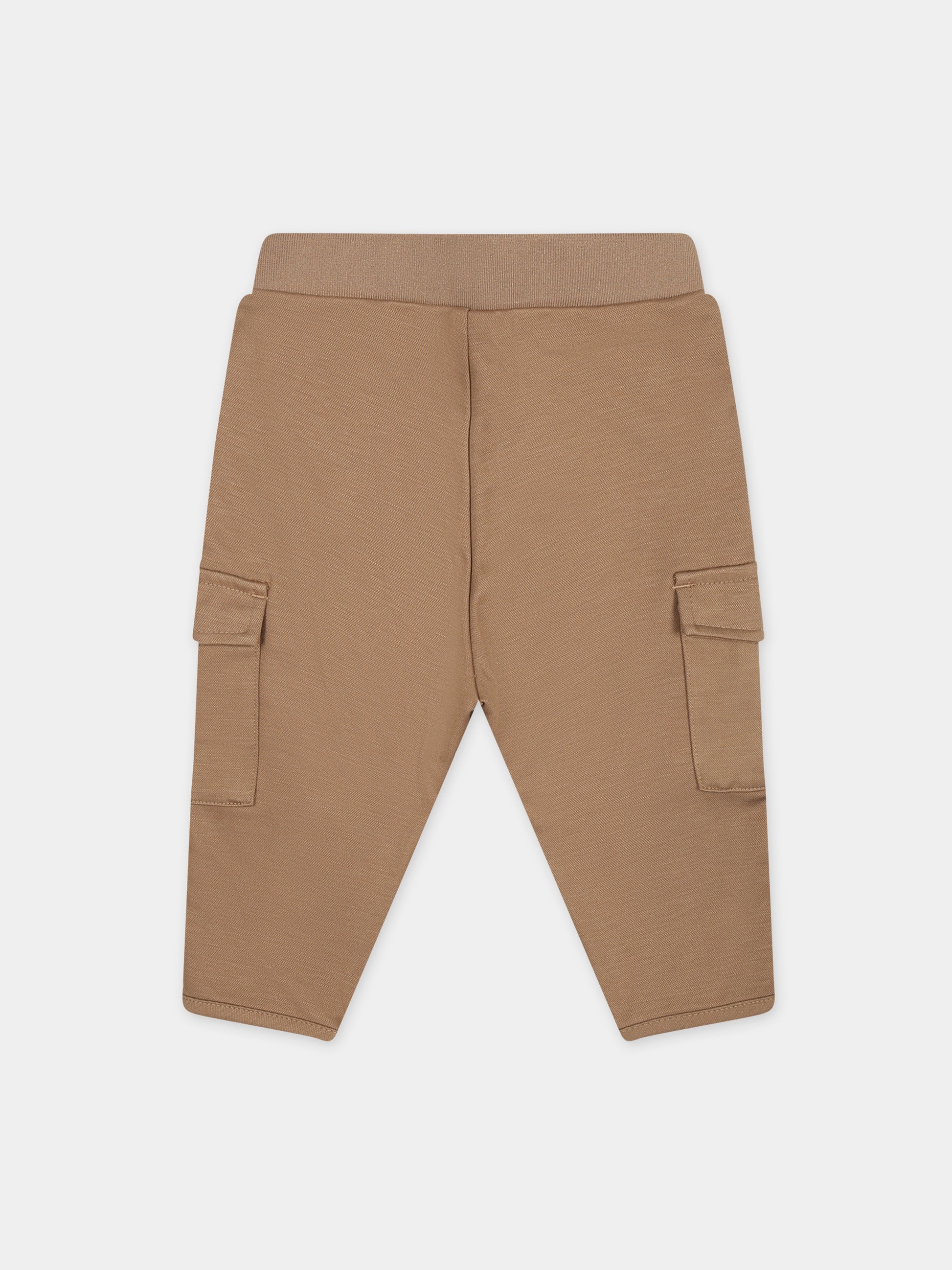 Pantaloni cargo beige per neonato,Boss,J50577 269