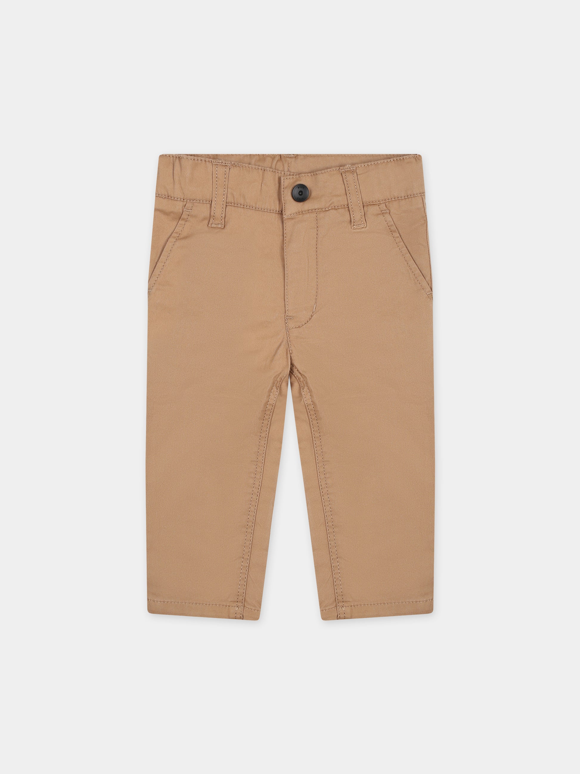 Pantaloni casual beige per neonato,Boss,J50579 269