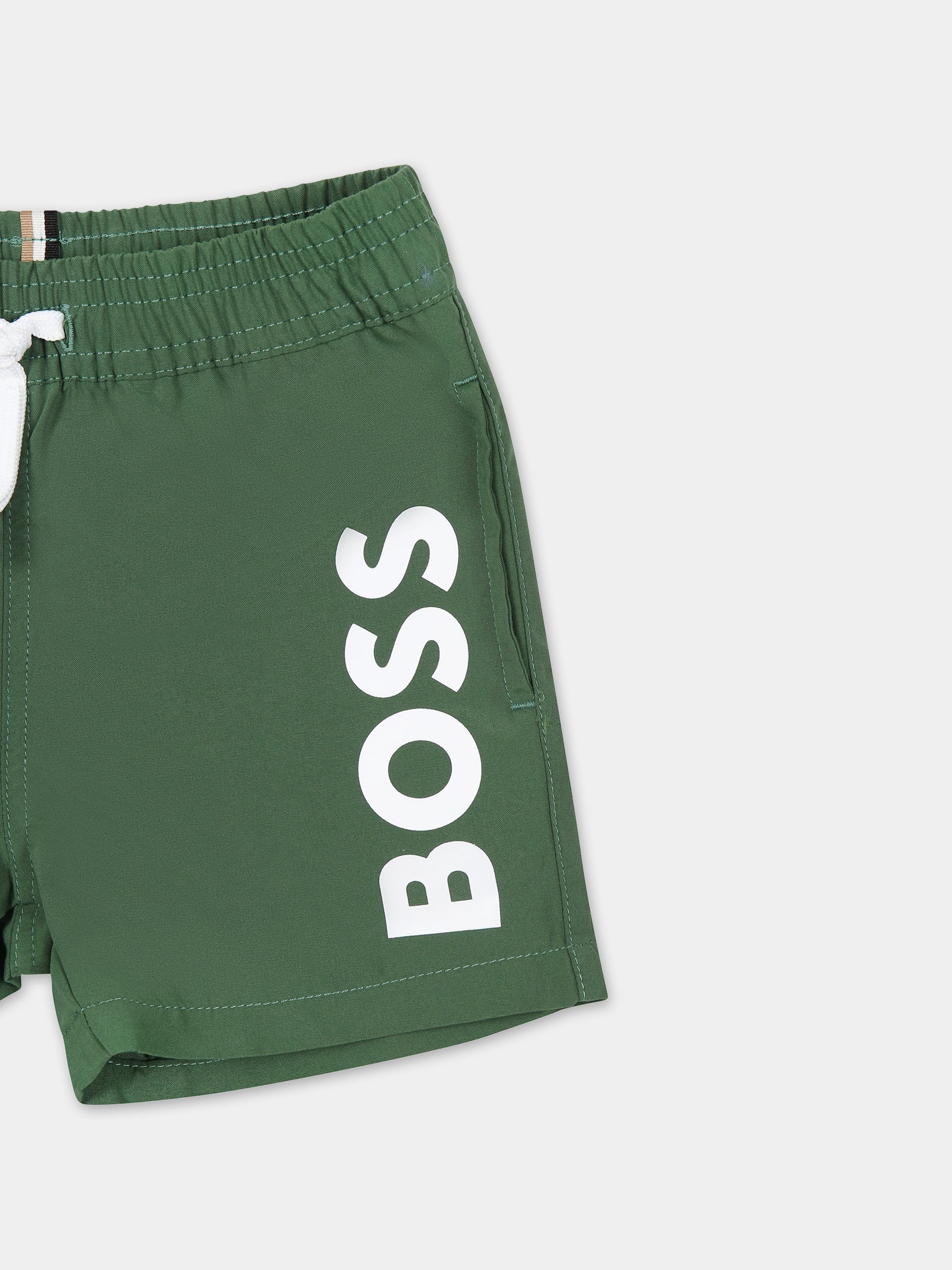 Boxer mare verdi per neonato con logo,Boss,J50569 651