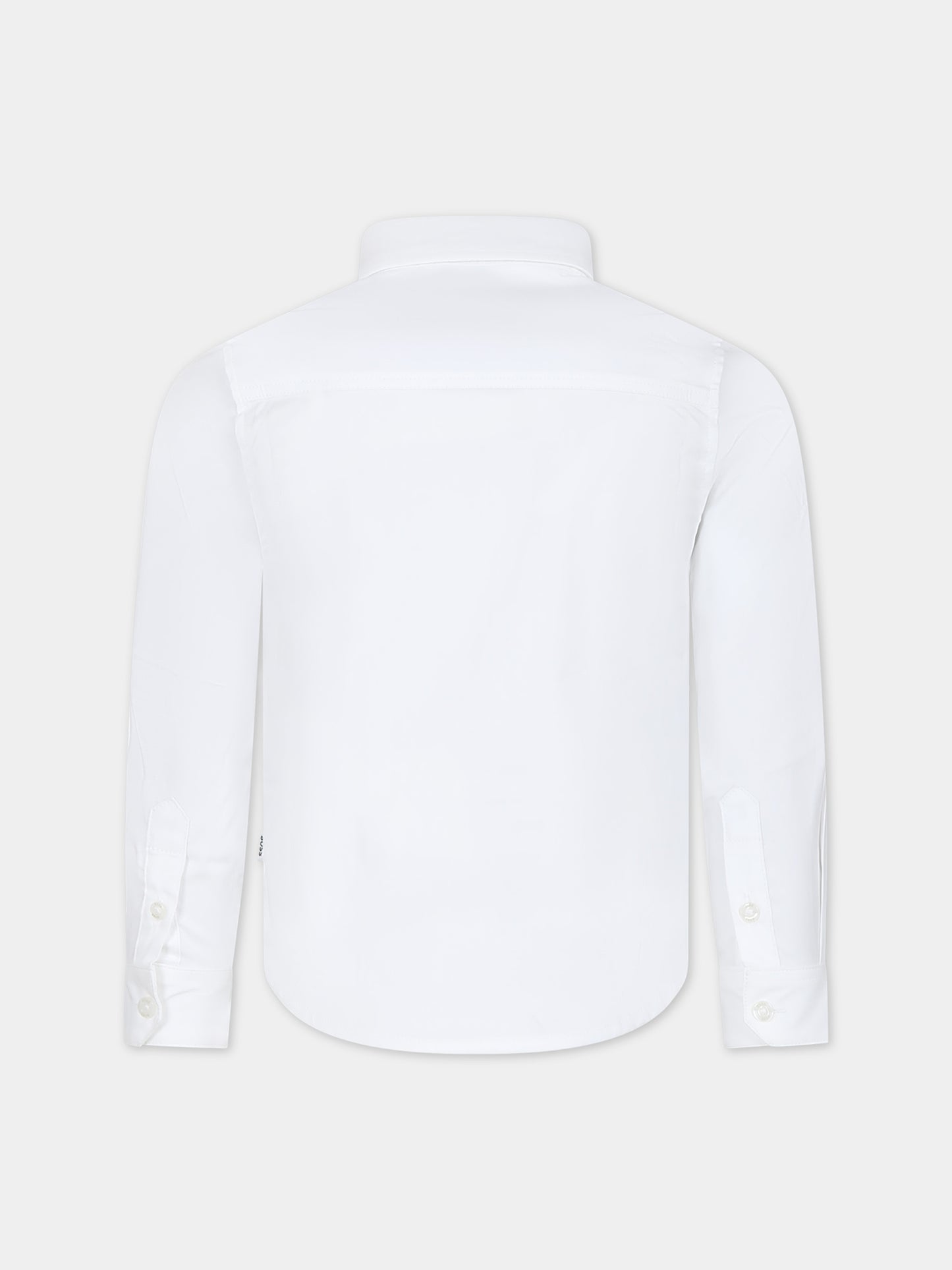 Camicia bianca per bambino con logo,Boss,J50694 10P