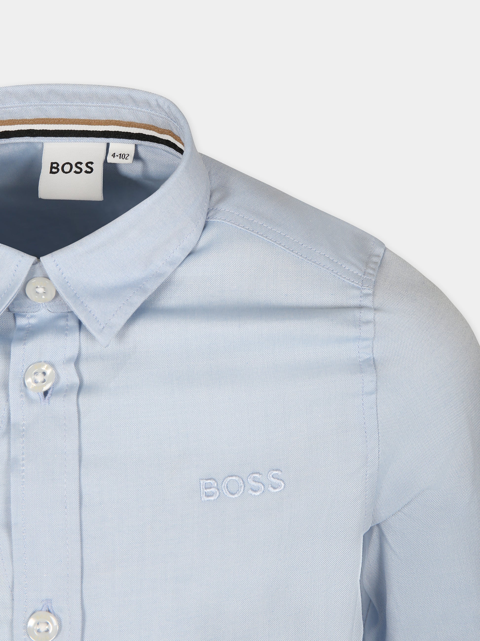 Camicia celeste per bambino,Boss,J50694 77D