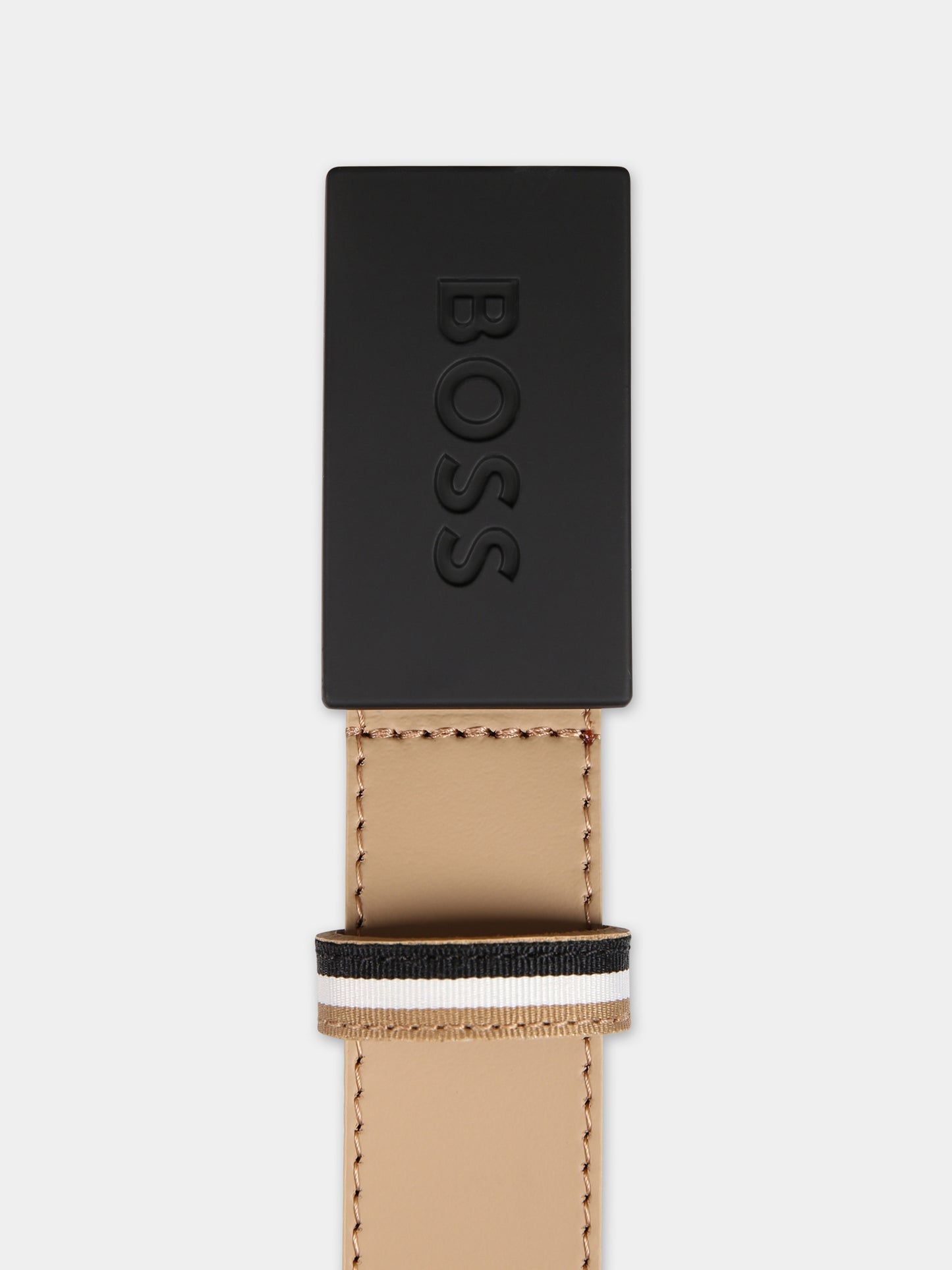 Ceinture beige pour garçon avec logo