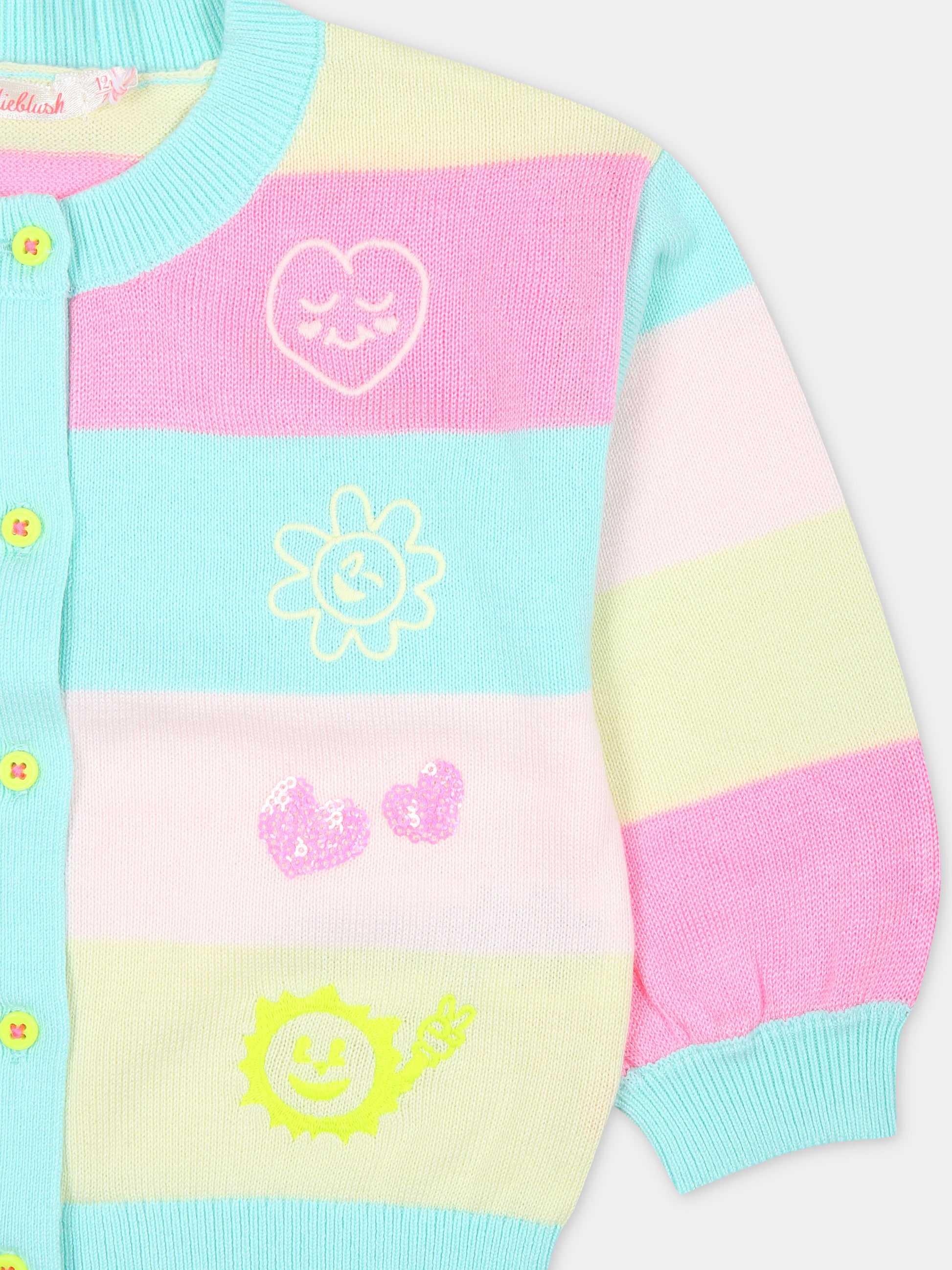 Cardigan multicolor per neonata,Billieblush,U20047 74A