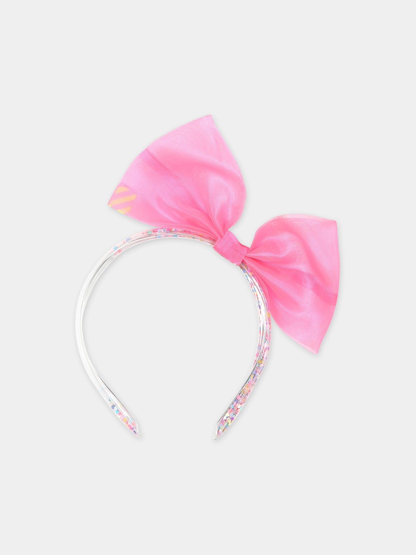 Cerchietto fucsia per bambina con fiocco,Billieblush,U20375 499