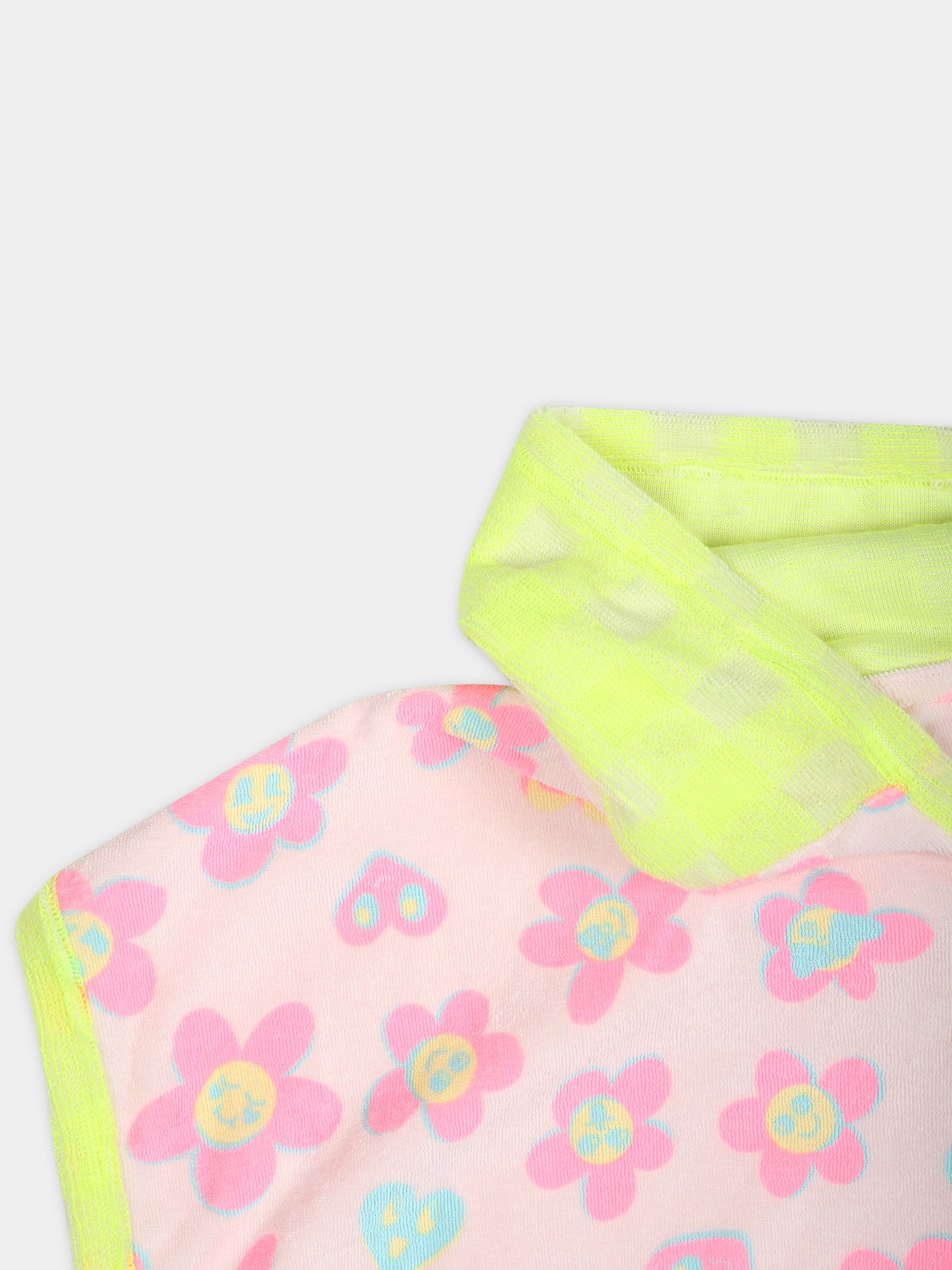 Accappatoio rosa per neonata con fantasia multicolor,Billieblush,U20359 45S