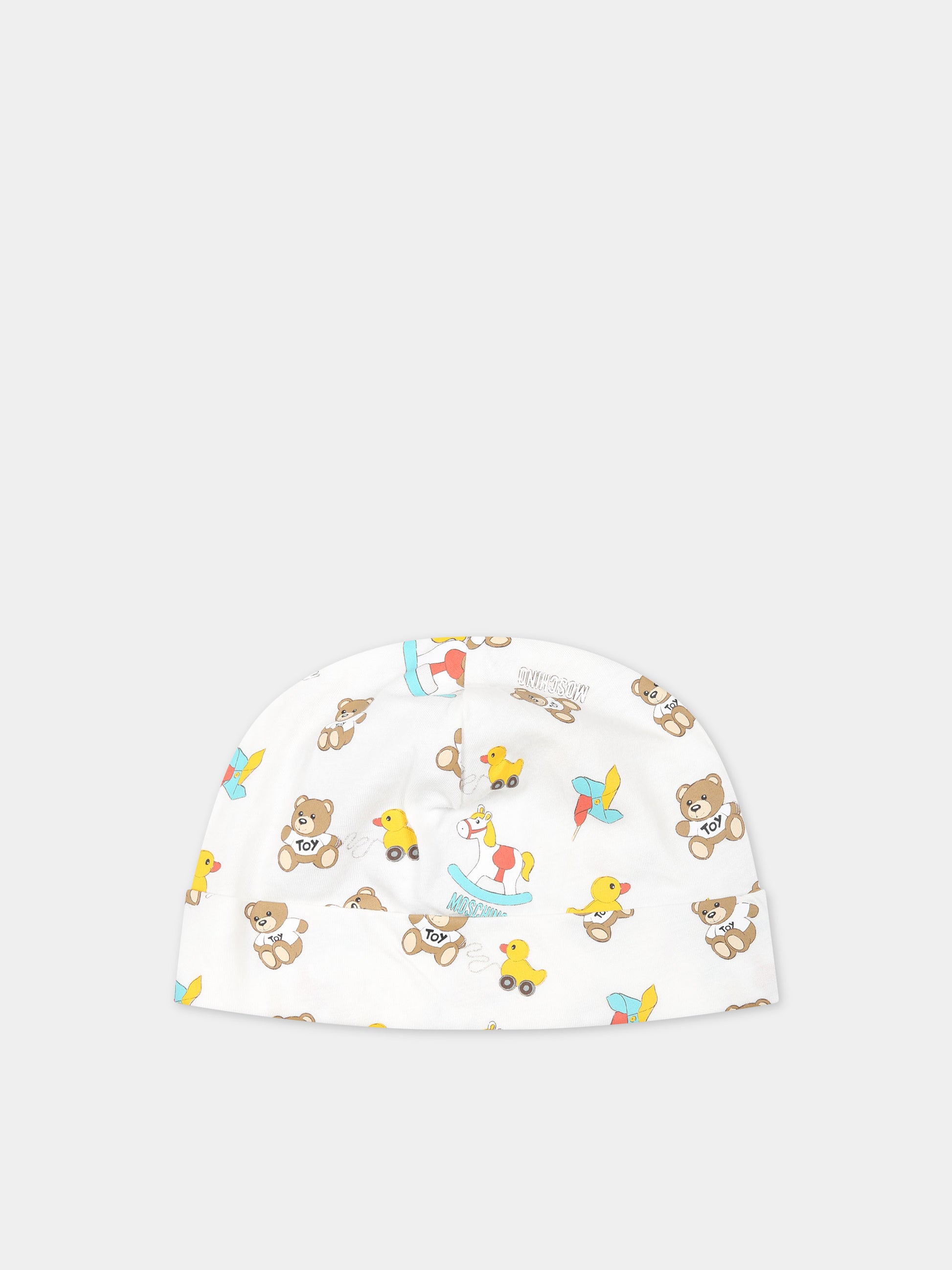 Set avorio per neonati con Teddy Bear,Moschino Kids,MNY03I LCA19 10063