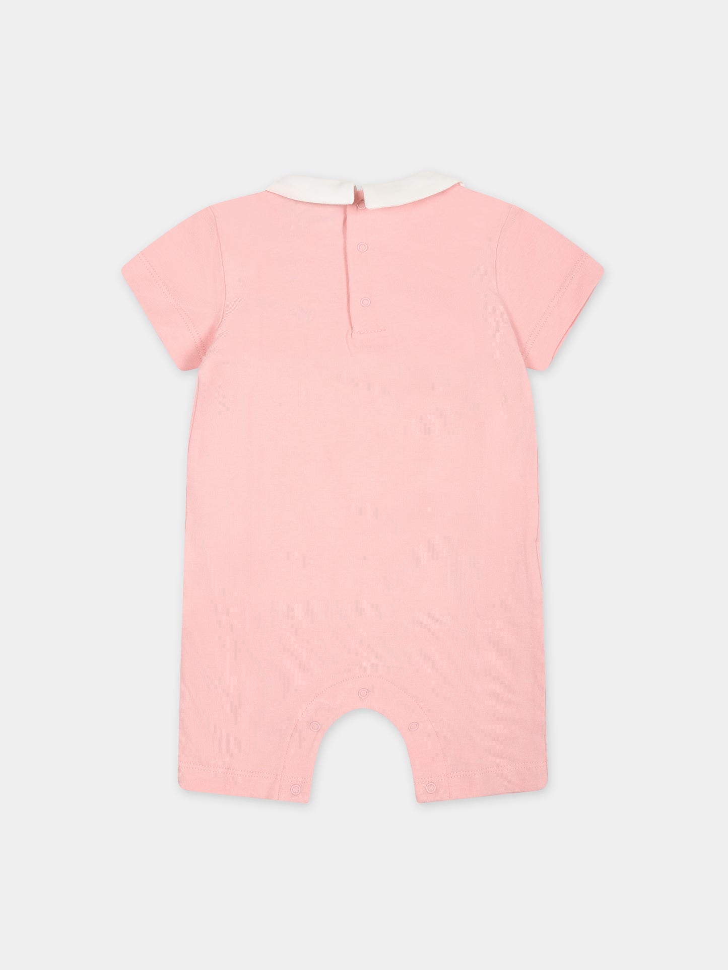 Tutina rosa per neonata con Teddy Bear e paperella,Moschino Kids,MUT03T LBA00 50209