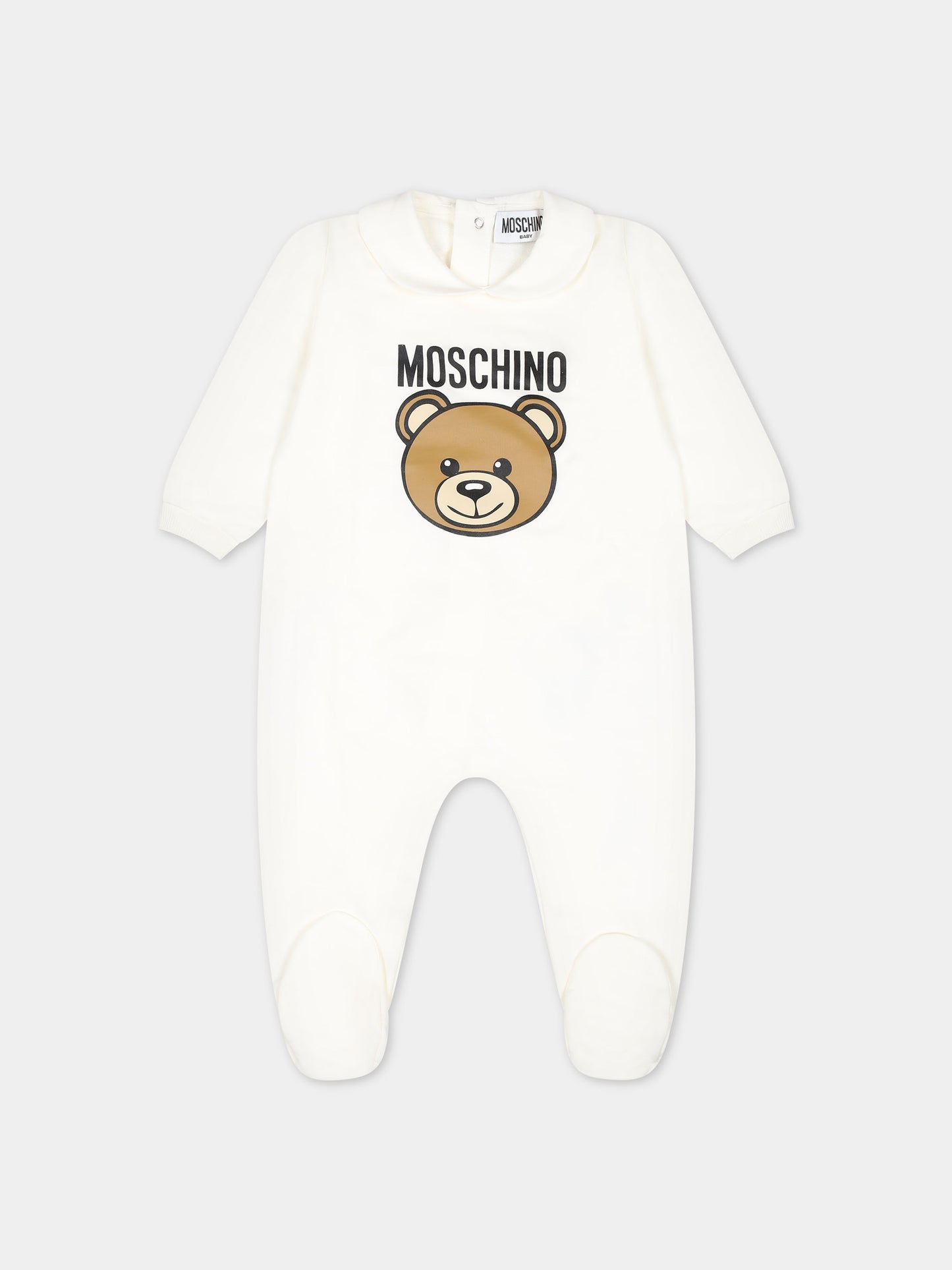 Tutina bianco per neonati con Teddy Bear,Moschino Kids,MUY06P LCA19 10063