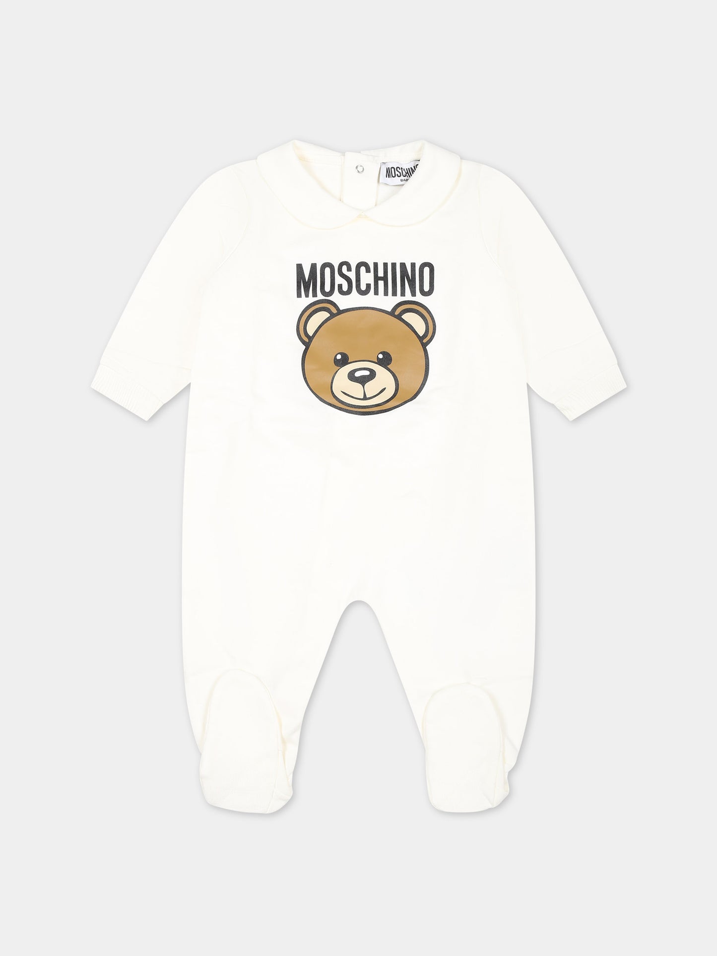 Set bianco per neonati con Teddy Bear,Moschino Kids,MUY067 LCA19 10063