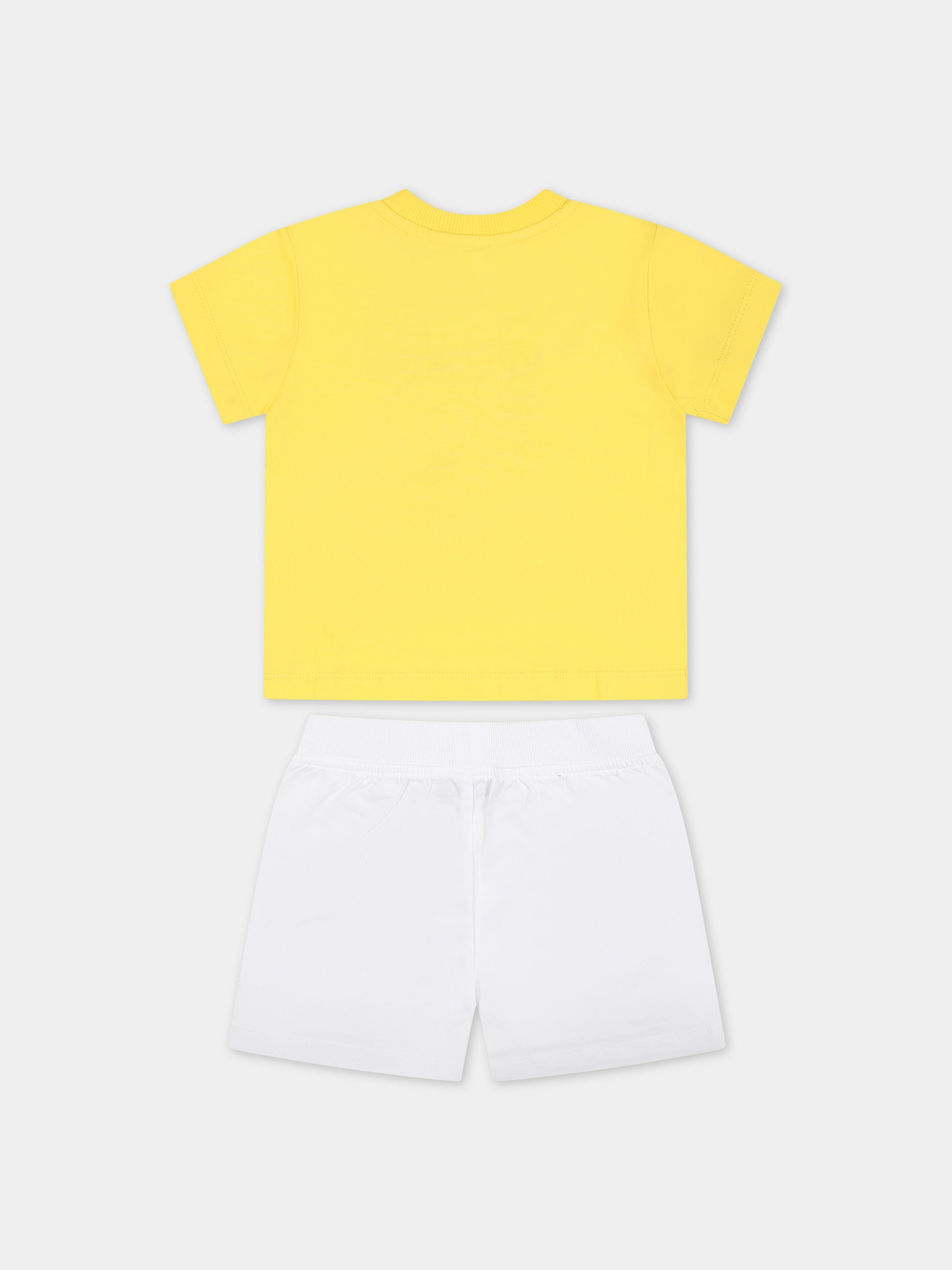 Completo multicolor per neonato con Teddy Bear e logo,Moschino Kids,MRG00M LAA02 83534