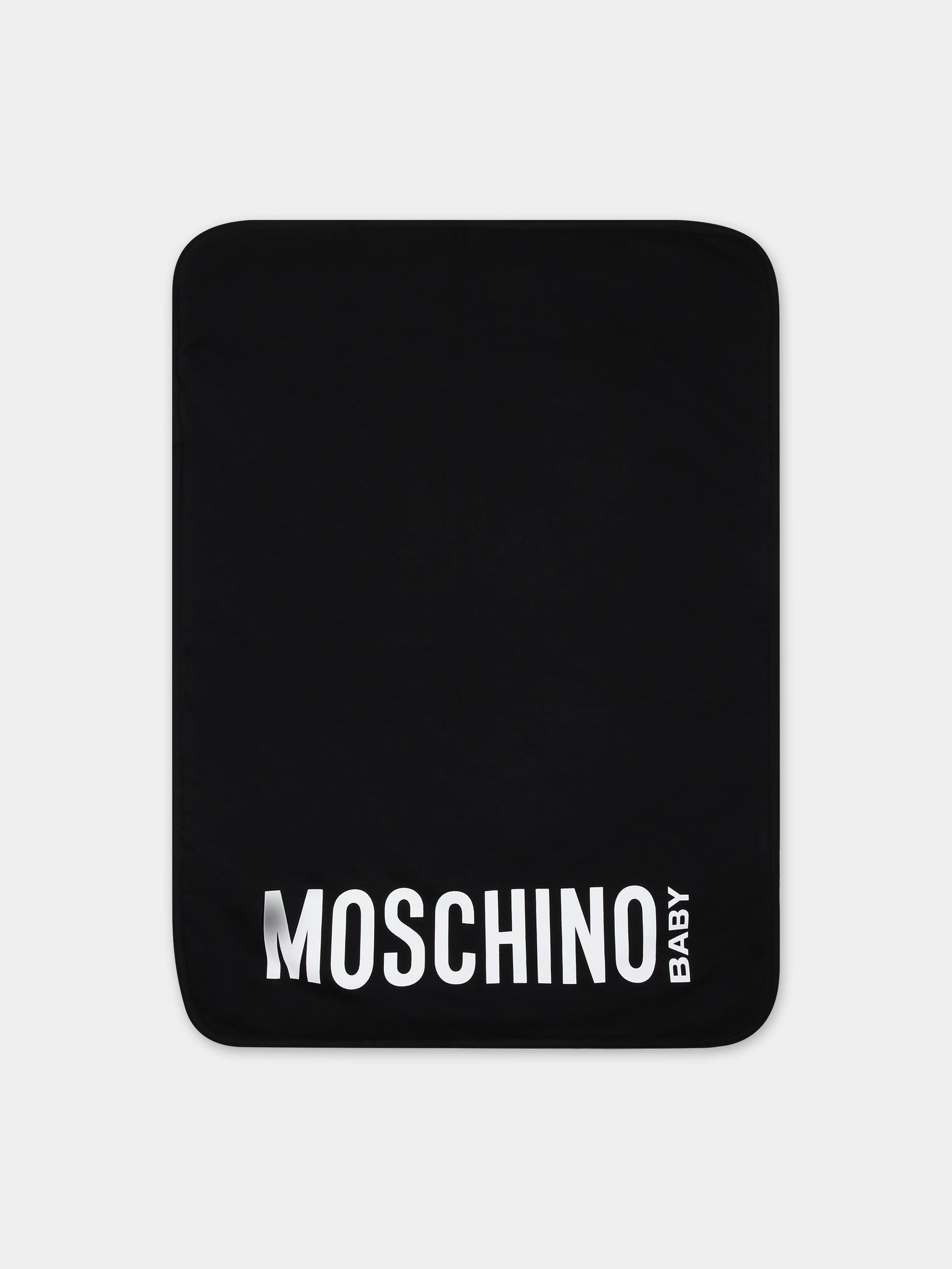 Borsa mamma nera per neonati con Teddy Bear e logo,Moschino Kids,MWX03D LCA19 60100