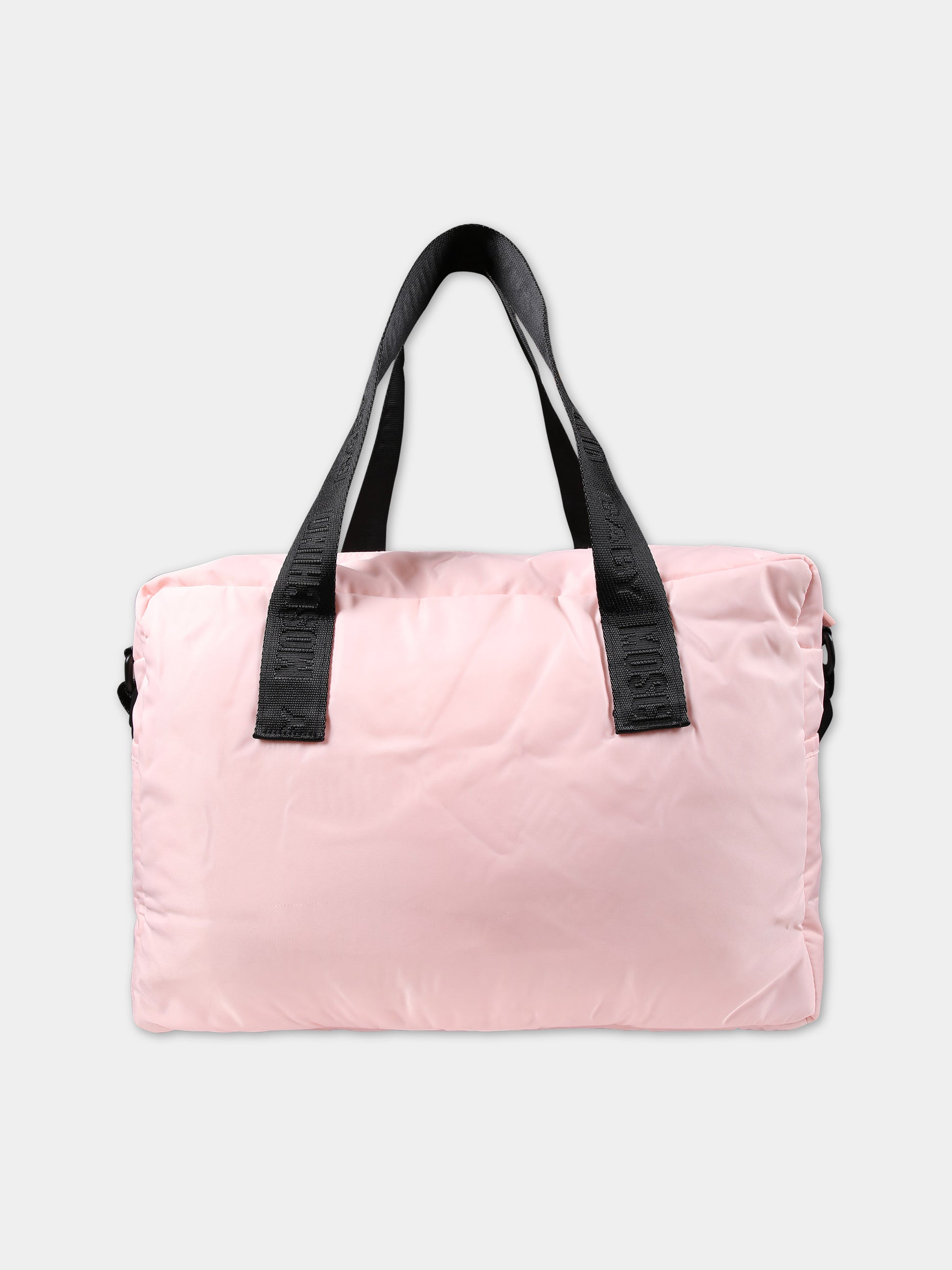 Borsa mamma rosa per neonata con Teddy bear e logo,Moschino Kids,MUX04K L3A89 50209