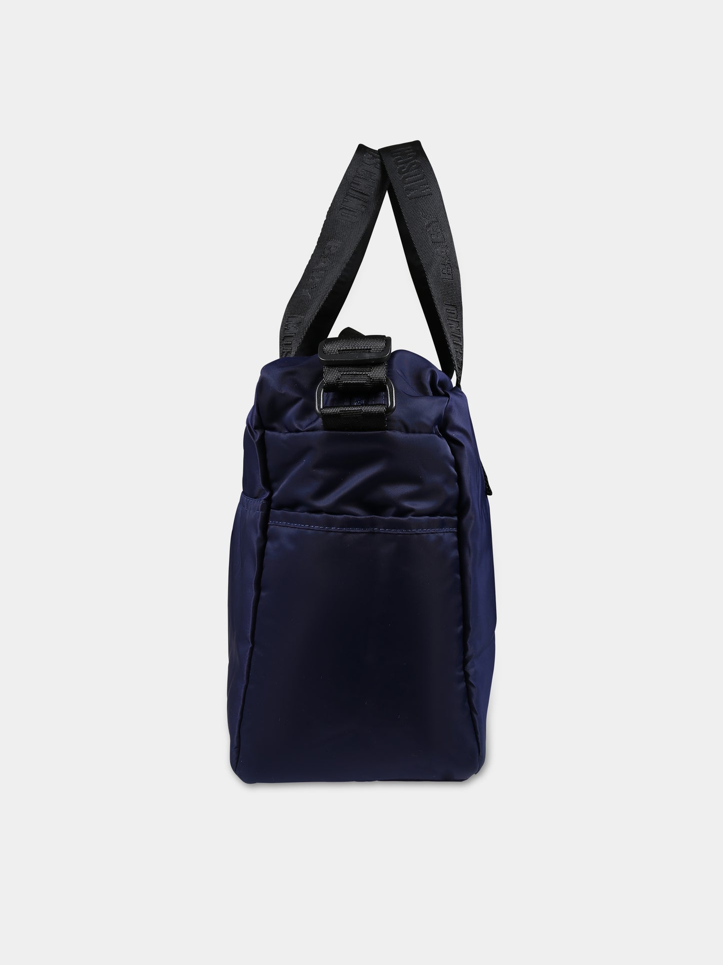 Borsa mamma blu per neonati con Teddy bear e logo,Moschino Kids,MUX04K L3A89 40016