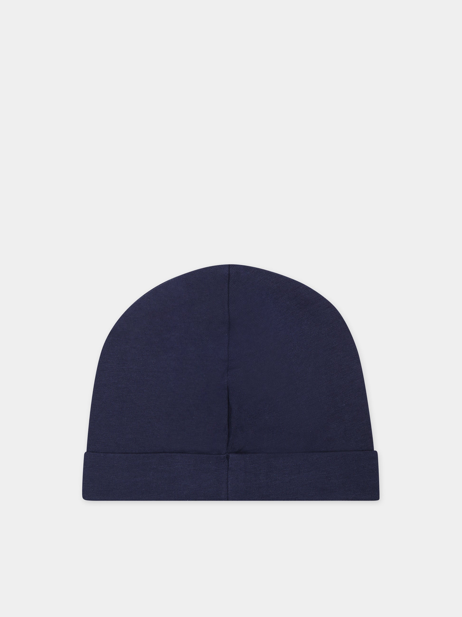 Cappello blu per neonati con logo e Teddy Bear,Moschino Kids,MYX031 LBA00 40016