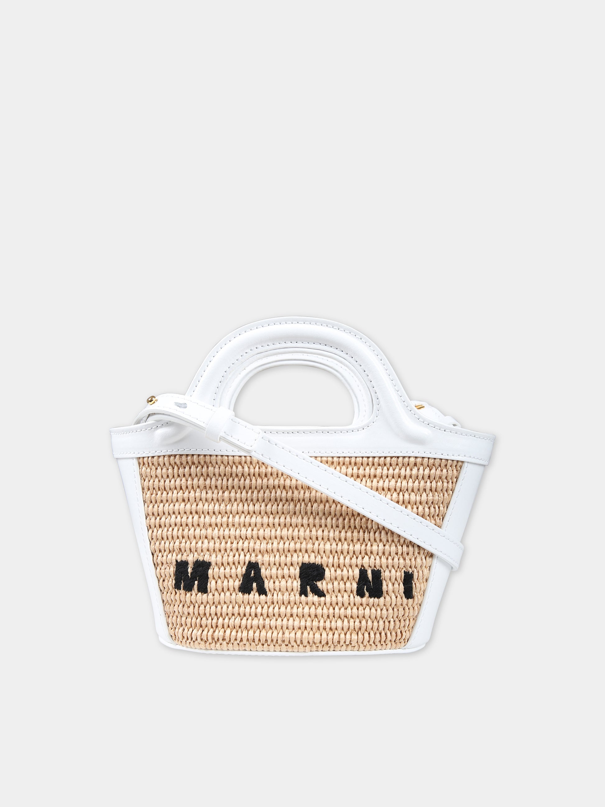 Borsa beige per bambina con logo,Marni Kids,M01161 P3860 Z0T01