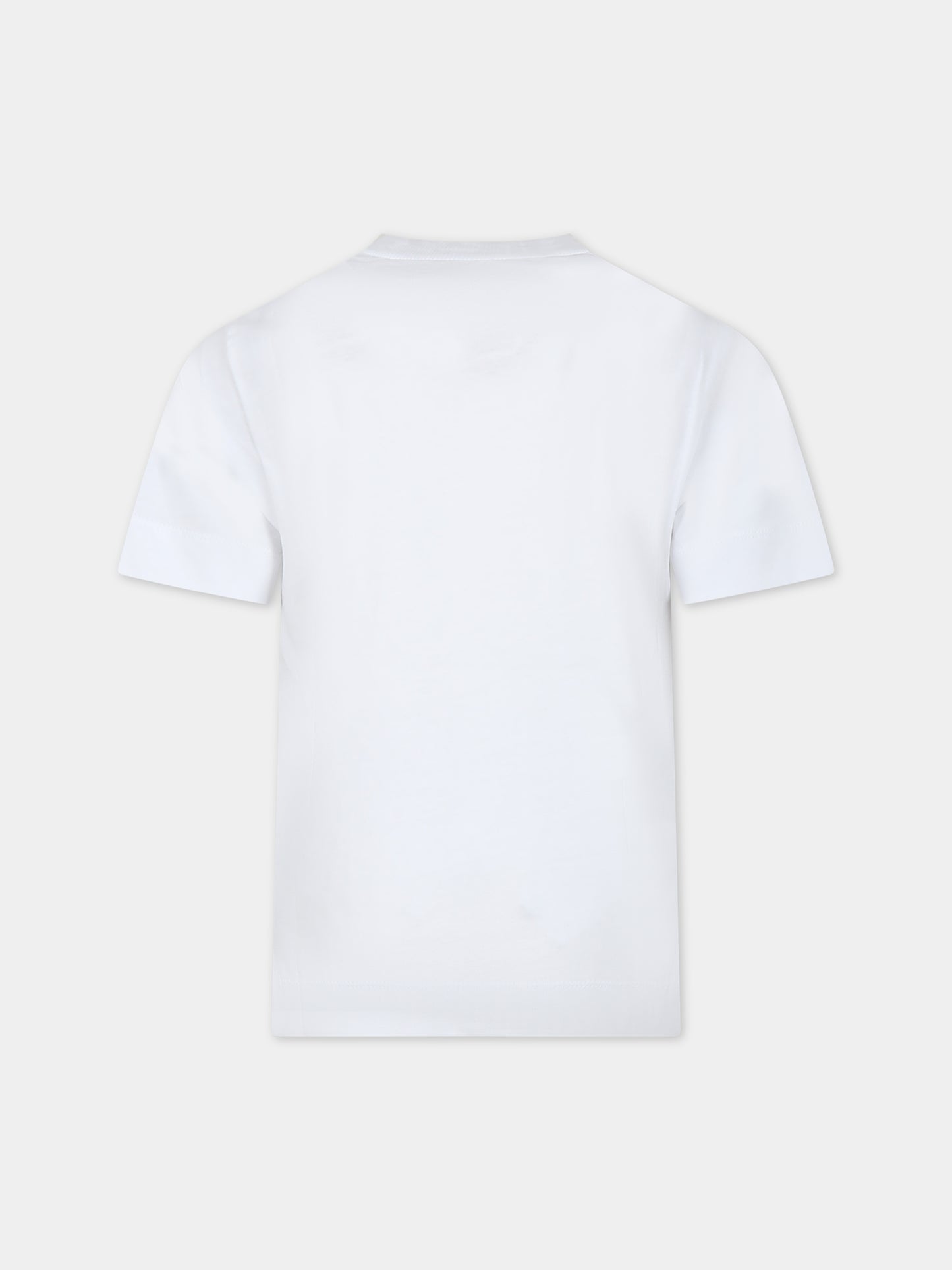 T-shirt bianca per bambini con logo,Marni Kids,M01069 M00L9 MT172U 0M100