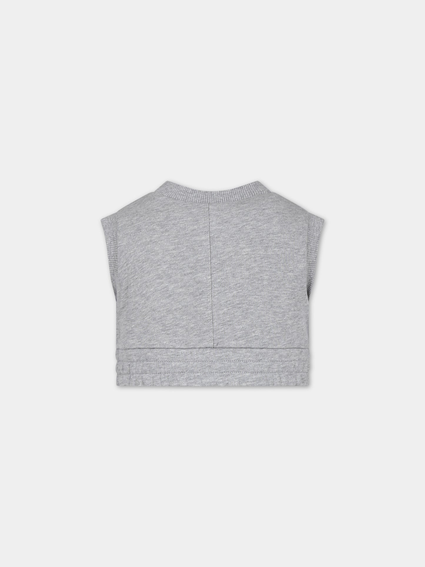 Top grigio per bambina con logo,Marni Kids,M01037 M00SF MS114F 0M903