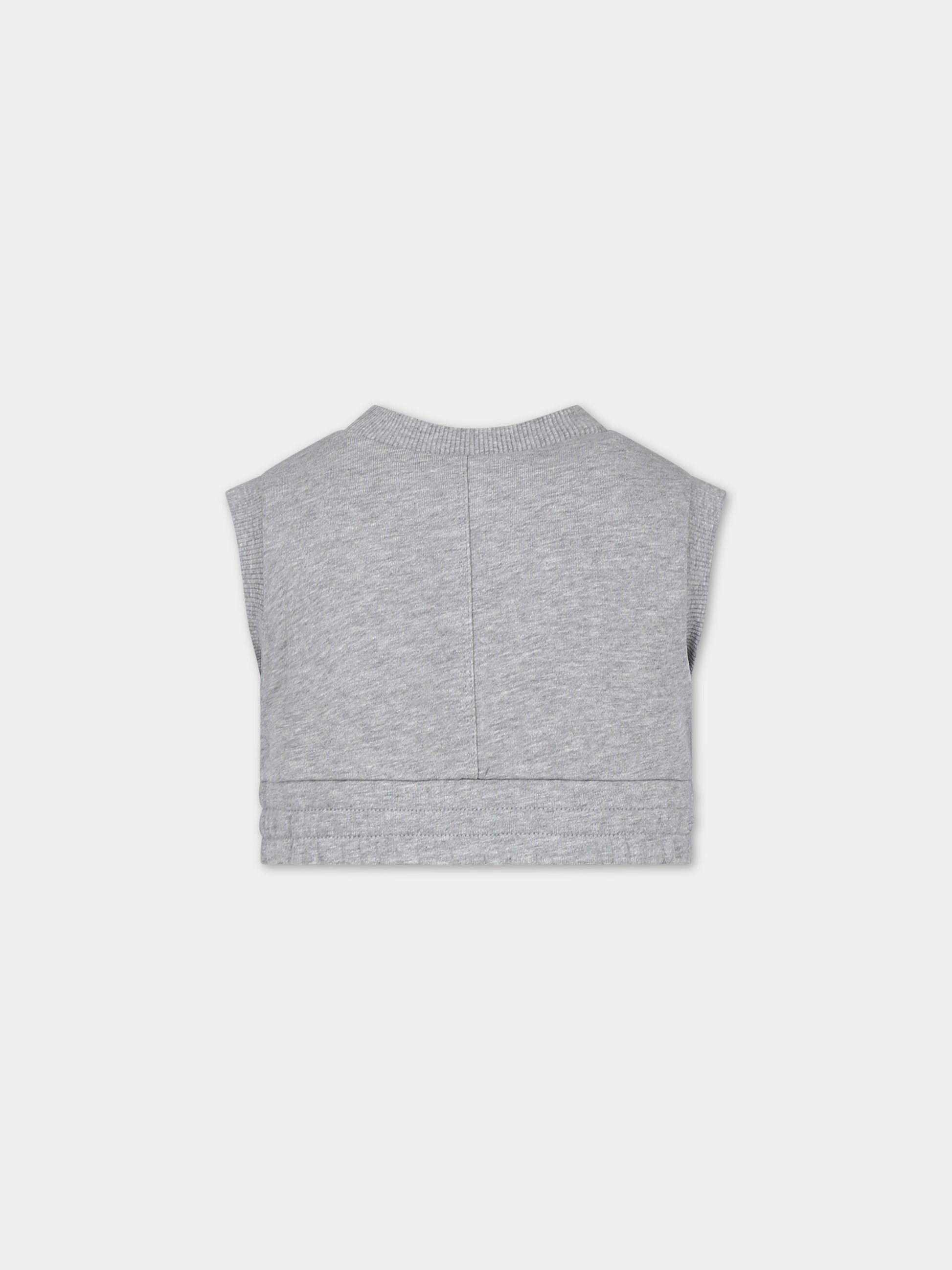 Top grigio per bambina con logo,Marni Kids,M01037 M00SF MS114F 0M903