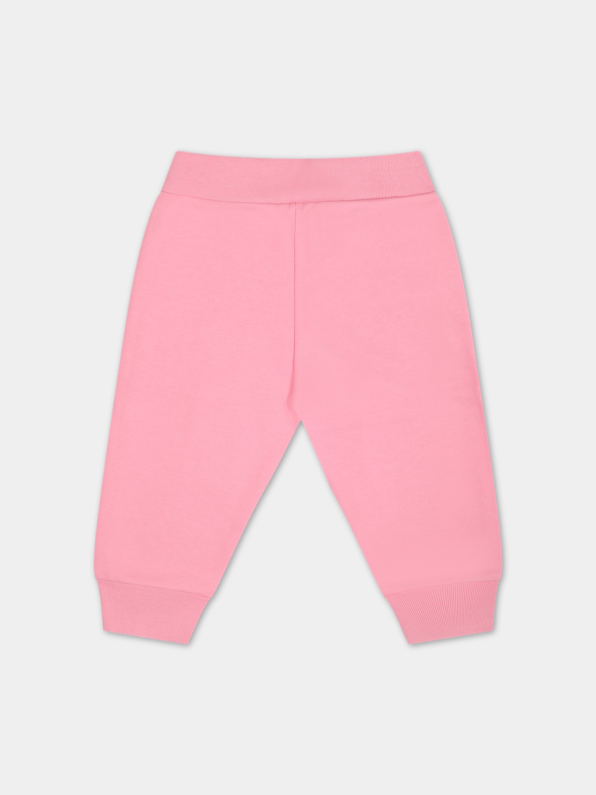 Pantaloni rosa per neonata con logo,Marni Kids,M01135 M00NF MP57B 0M340