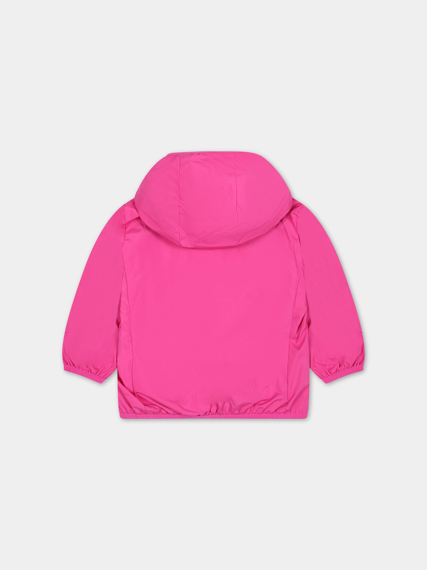 Giacca a vento Coco fucsia per neonata con logo,Save The Duck Kids,I30006X WIND18 80037