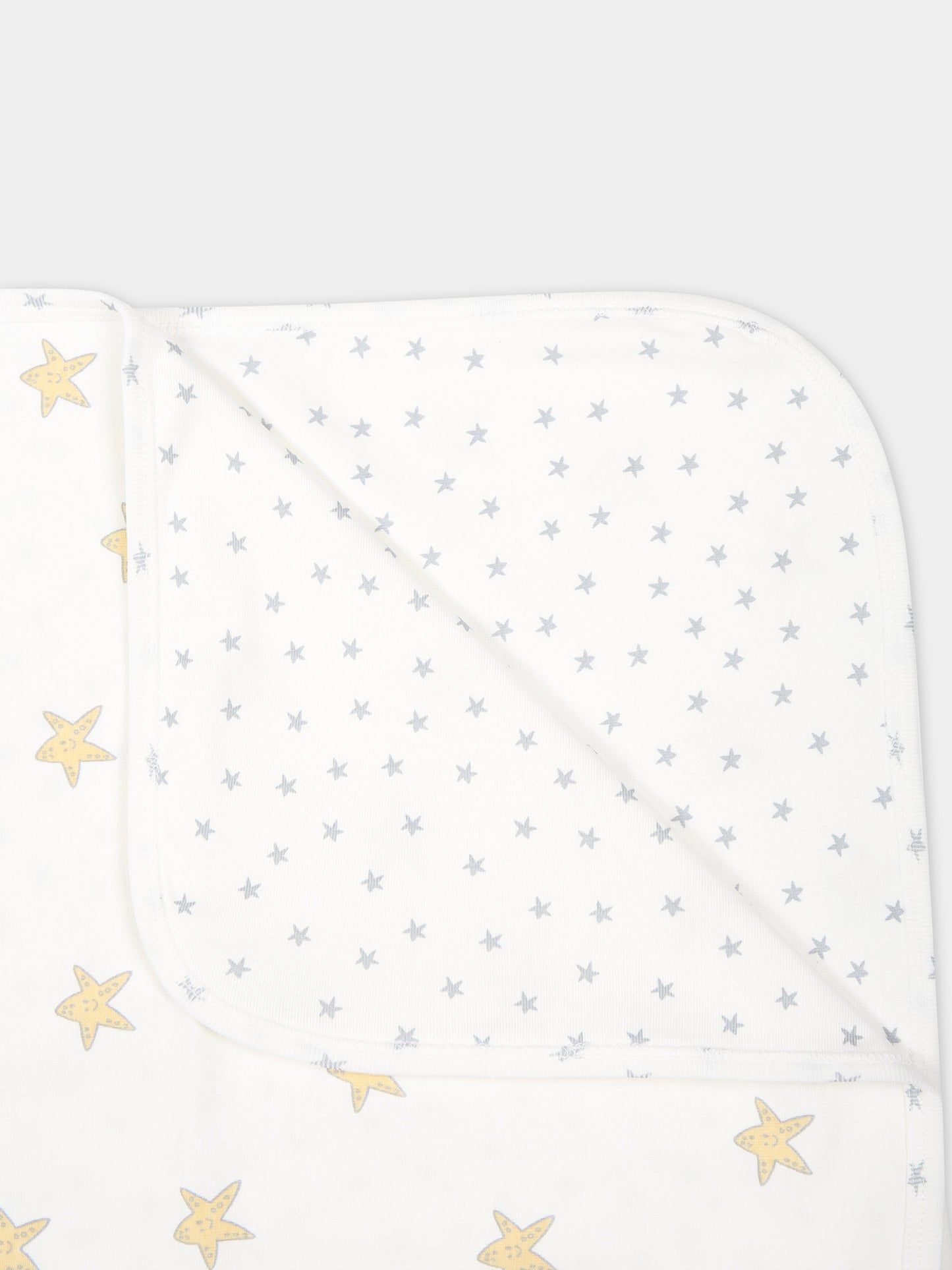 Coperta avorio per neonati con stelle marine,Stella Mccartney Kids,TU0510 Z1788 101MC