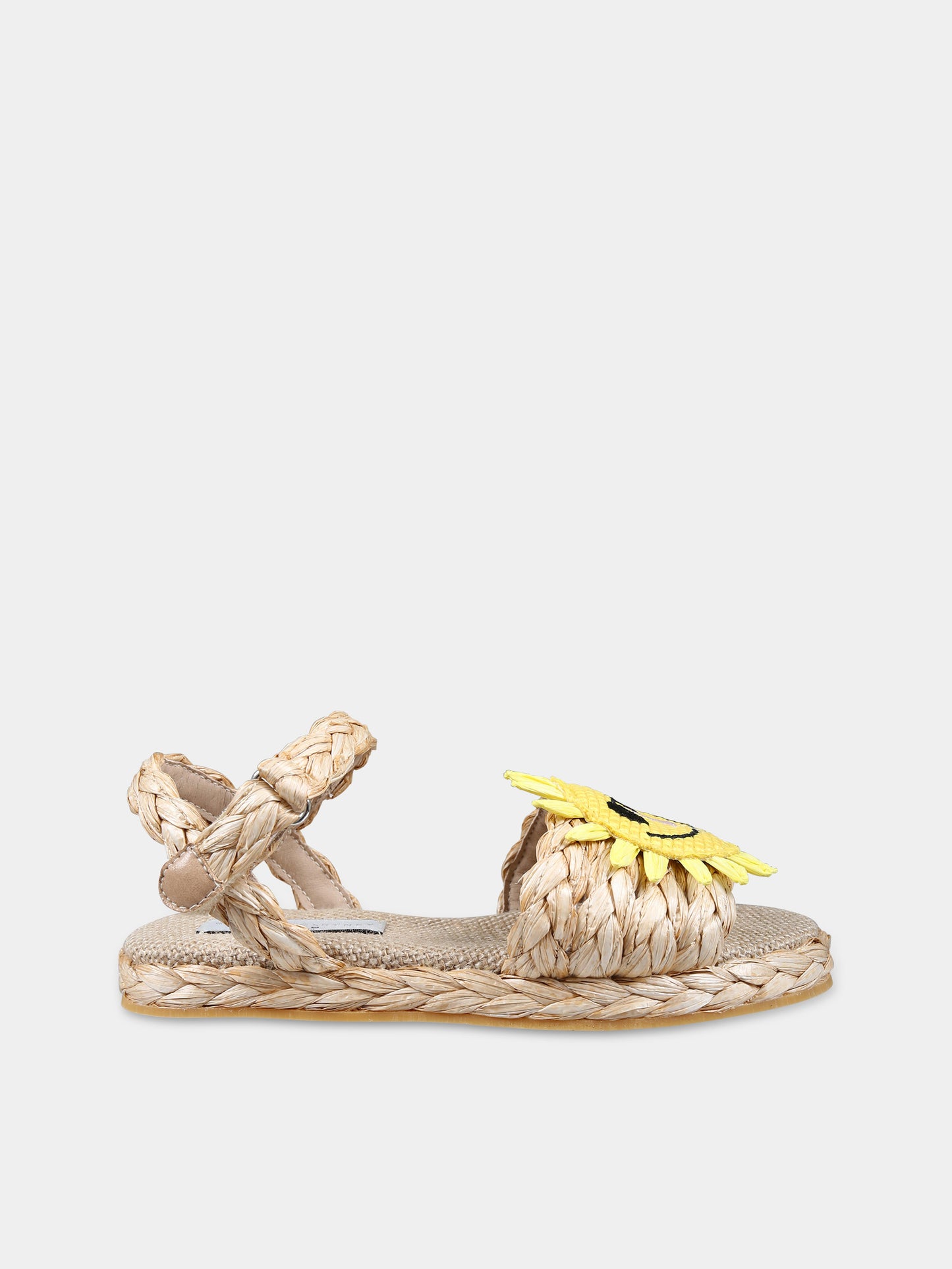 Sandali beige per bambina con sole,Stella Mccartney Kids,TU0B96 Z1924 309